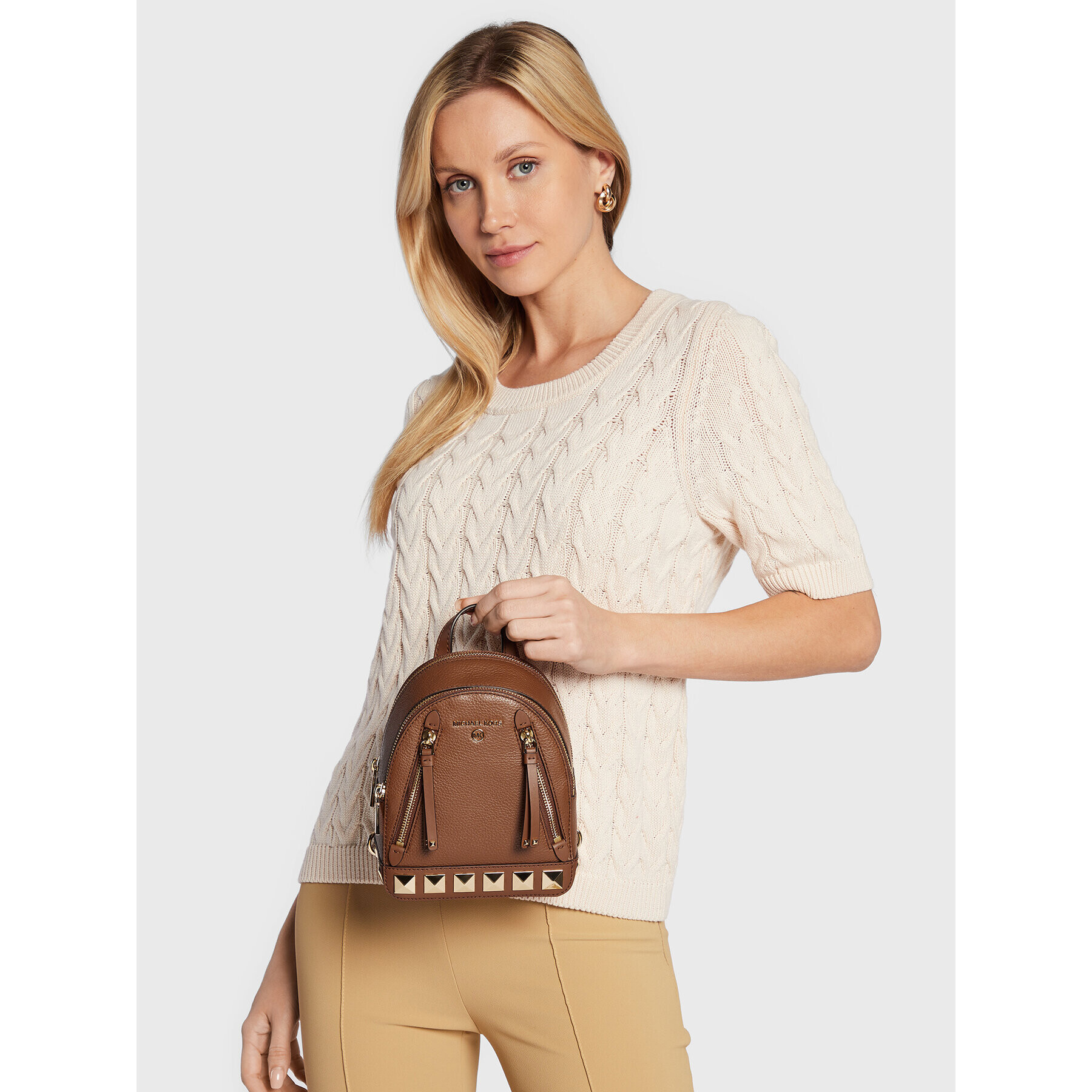 MICHAEL Michael Kors Раница Brooklyn 30S2GBNB0I Кафяв - Pepit.bg
