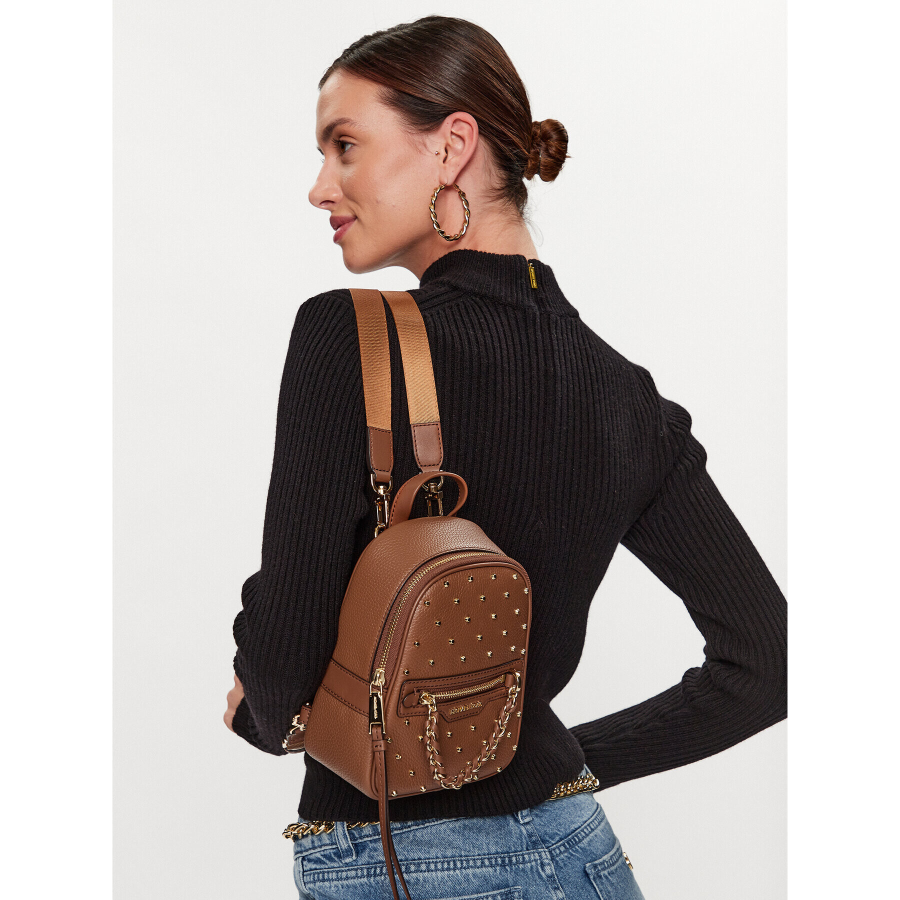 MICHAEL Michael Kors Раница Elliot 30F3G5EB0Y Кафяв - Pepit.bg