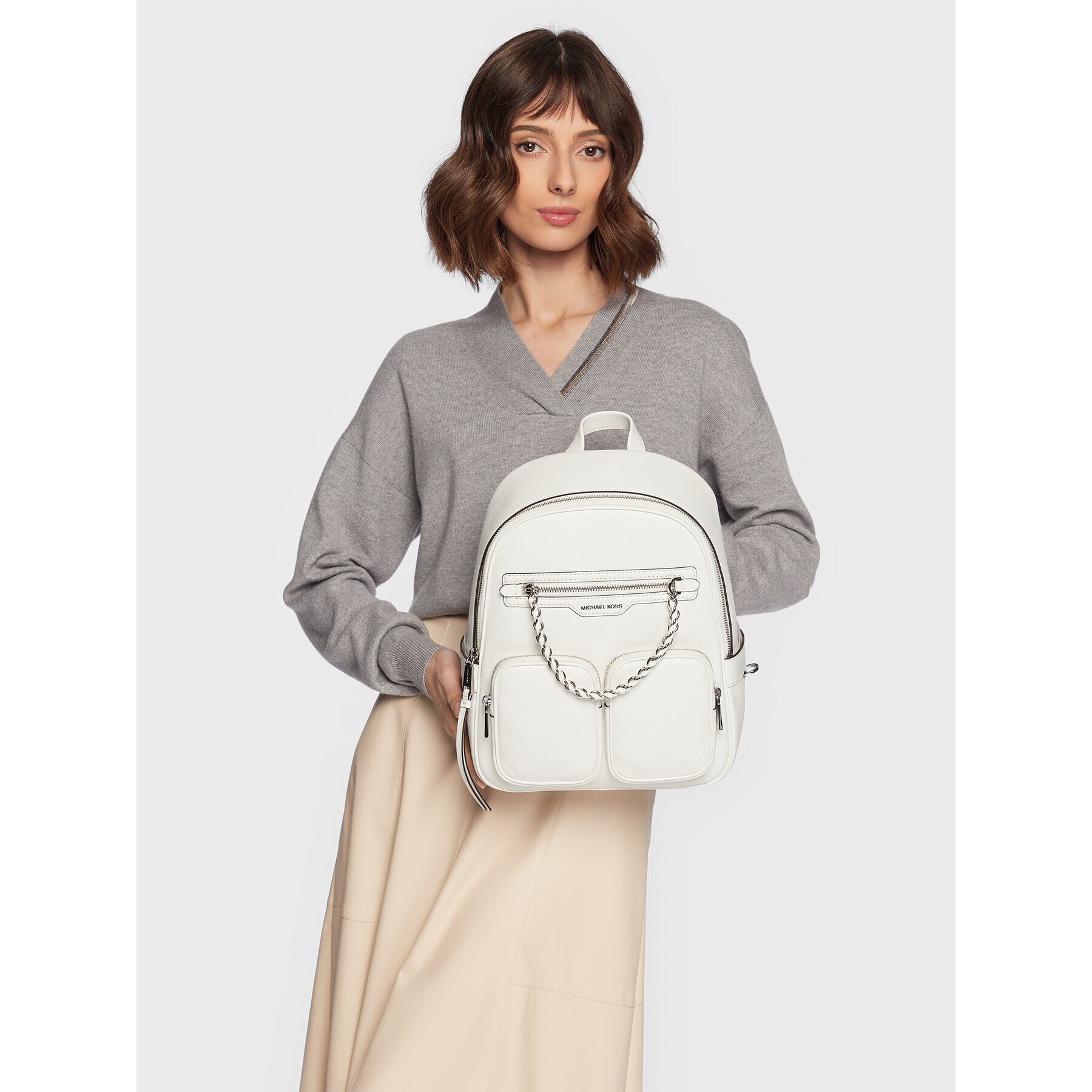 MICHAEL Michael Kors Раница Elliot 30R3S5EB2L Бял - Pepit.bg