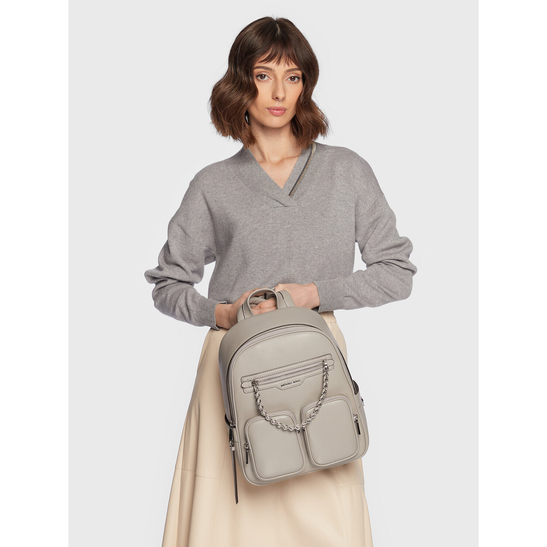 MICHAEL Michael Kors Раница Elliot 30R3S5EB2L Сив - Pepit.bg