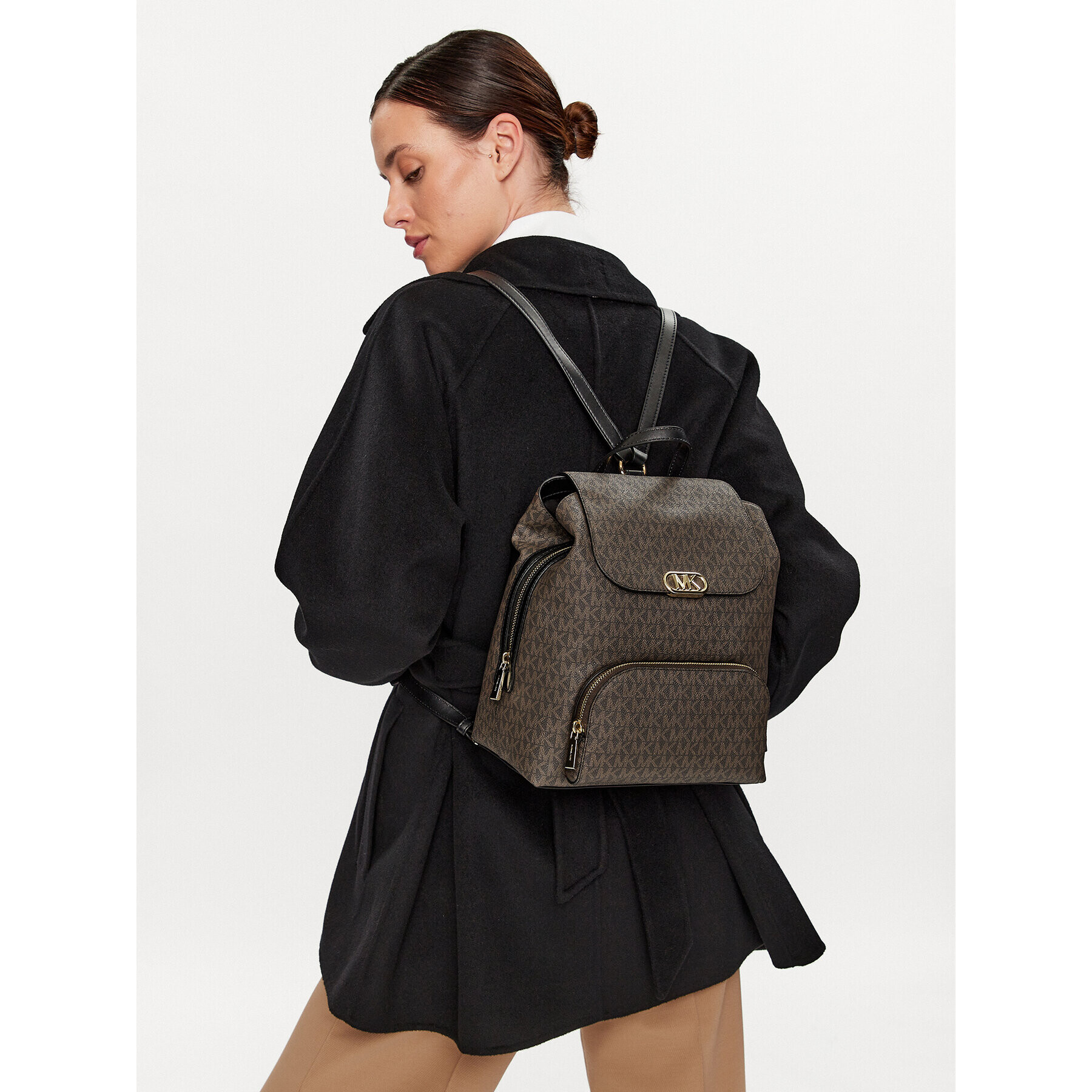 MICHAEL Michael Kors Раница Kensington 30F3G8KB2B Кафяв - Pepit.bg