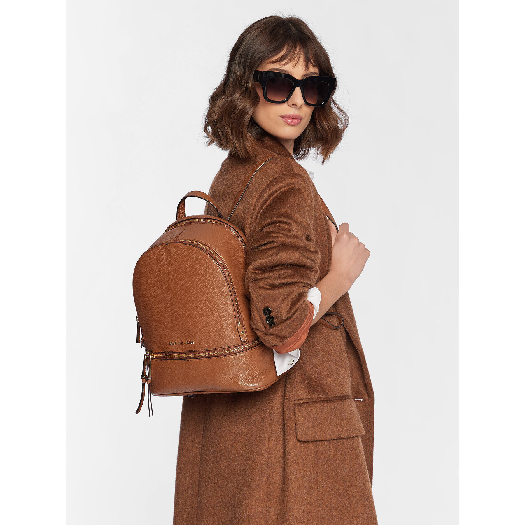 MICHAEL Michael Kors Раница Rhea Zip 30S5GEZB1L Кафяв - Pepit.bg