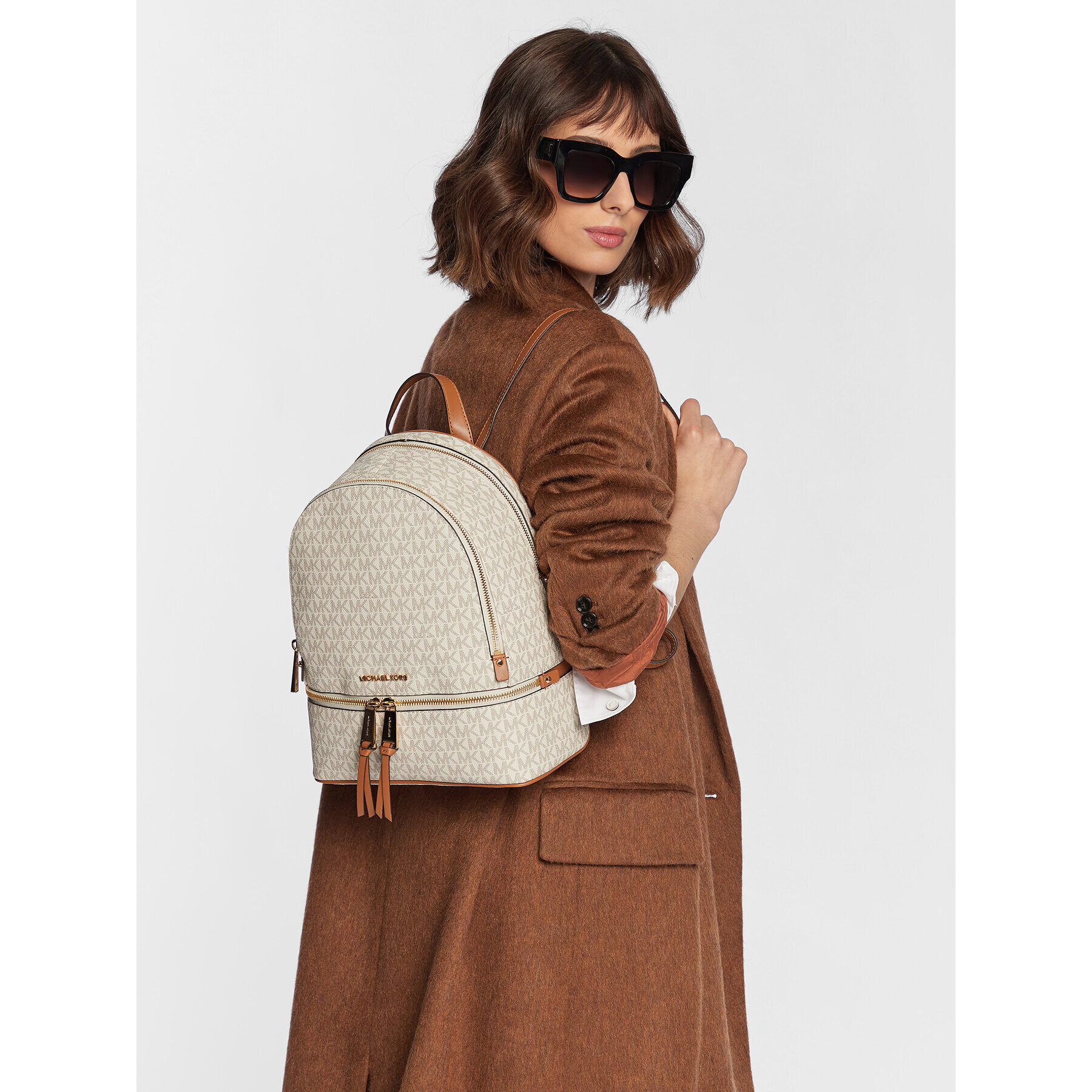 MICHAEL Michael Kors Раница Rhea Zip 30S7GEZB1B Бежов - Pepit.bg