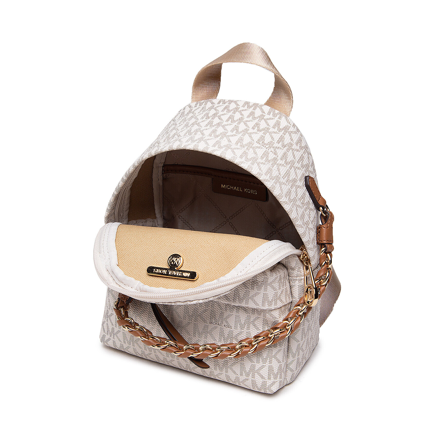 MICHAEL Michael Kors Раница Slater 30T0G04B0B Бял - Pepit.bg