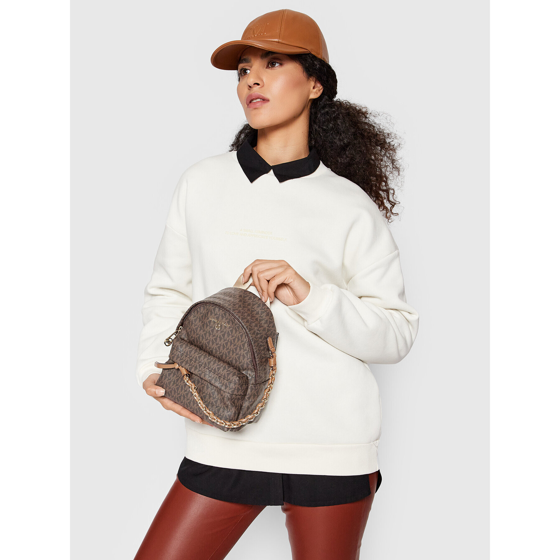 MICHAEL Michael Kors Раница Slater 30T0G04B0B Кафяв - Pepit.bg