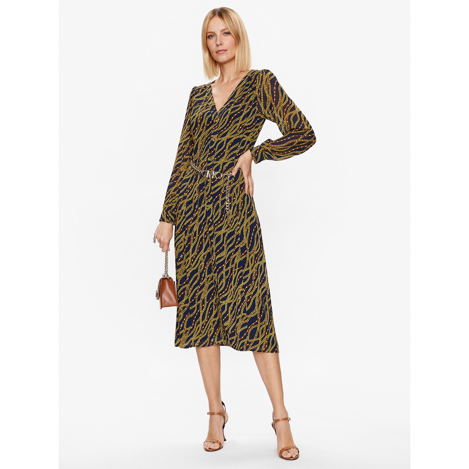 MICHAEL Michael Kors Рокля тип риза Kate MS38Y468EV Цветен Regular Fit - Pepit.bg
