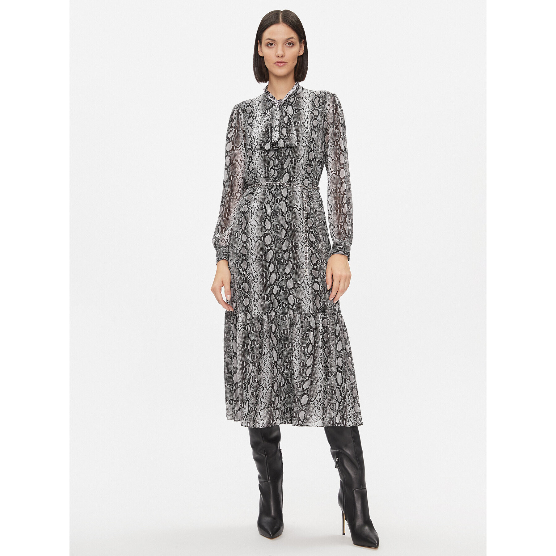 MICHAEL Michael Kors Рокля тип риза MH381QOABE Сив Regular Fit - Pepit.bg