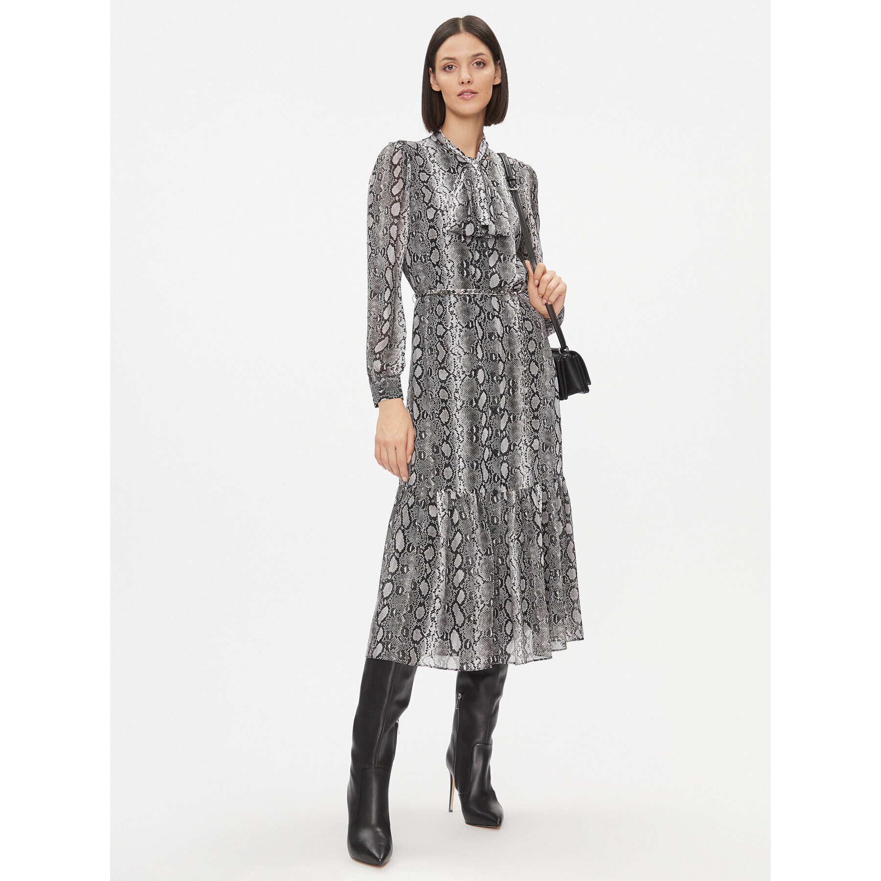 MICHAEL Michael Kors Рокля тип риза MH381QOABE Сив Regular Fit - Pepit.bg