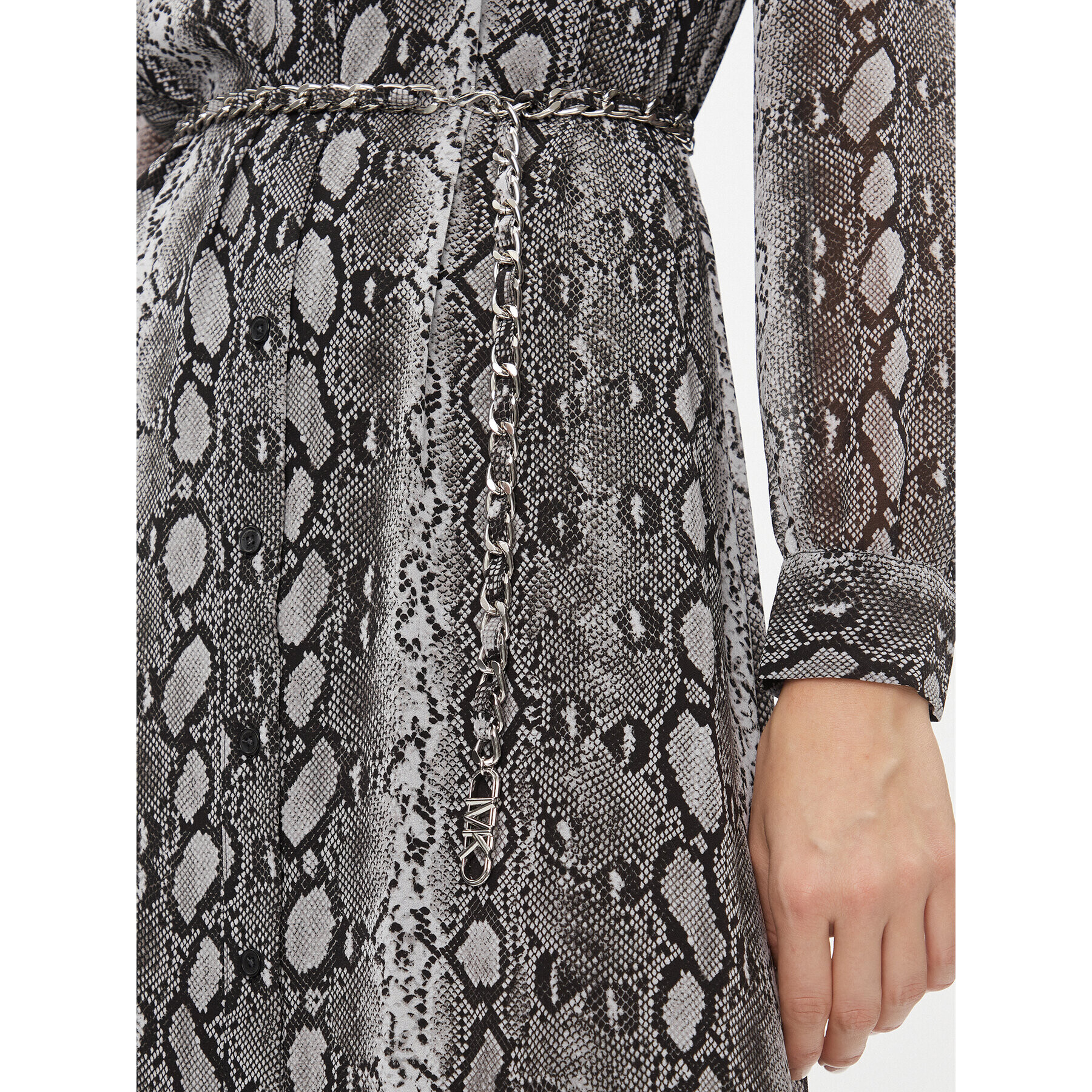 MICHAEL Michael Kors Рокля тип риза MH381QOABE Сив Regular Fit - Pepit.bg