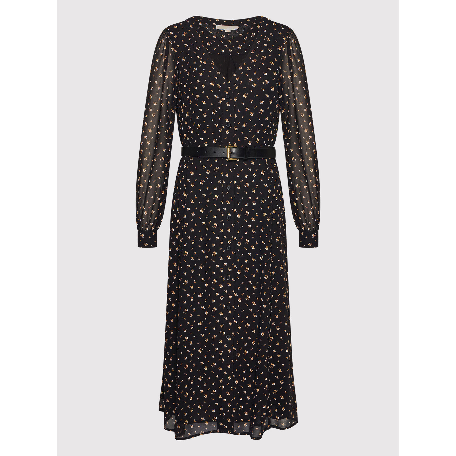 MICHAEL Michael Kors Рокля тип риза Kate MH18Y464PE Черен Regular Fit - Pepit.bg