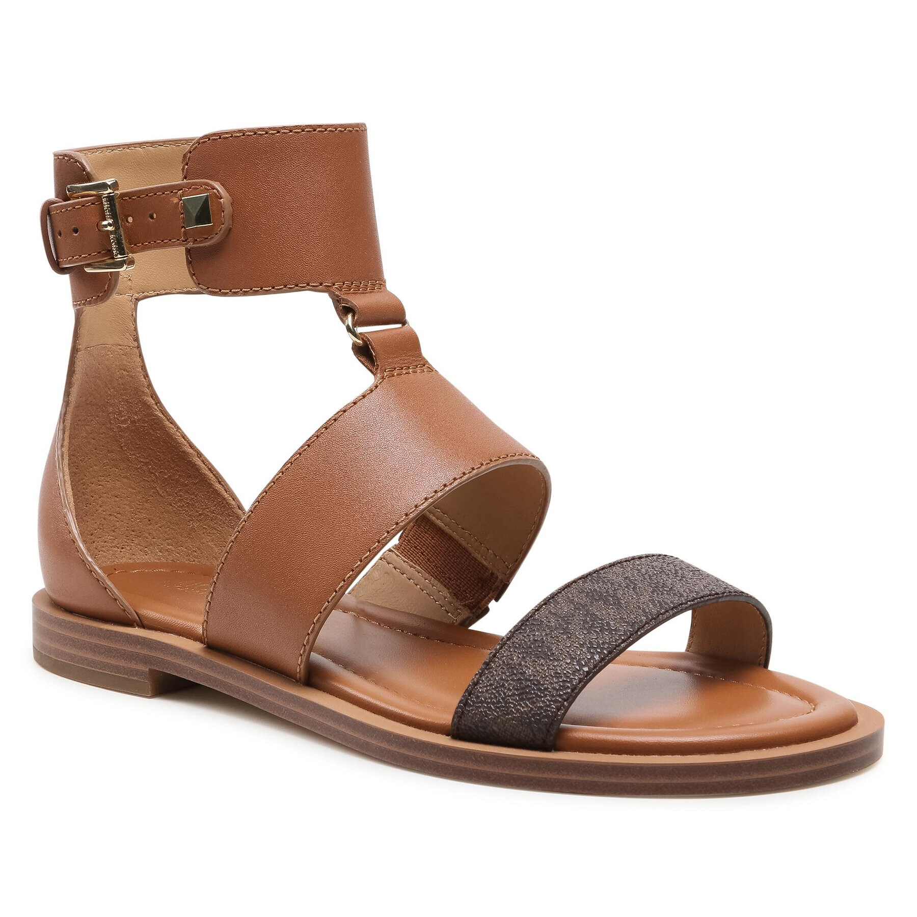 MICHAEL Michael Kors Сандали Amos Flat Sandal 40S1AMFP1L Кафяв - Pepit.bg