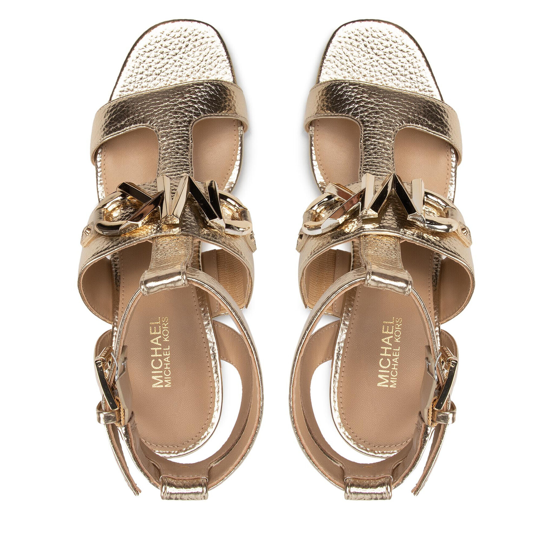 MICHAEL Michael Kors Сандали Izzy T Strap 40S2IZFA1M Златист - Pepit.bg