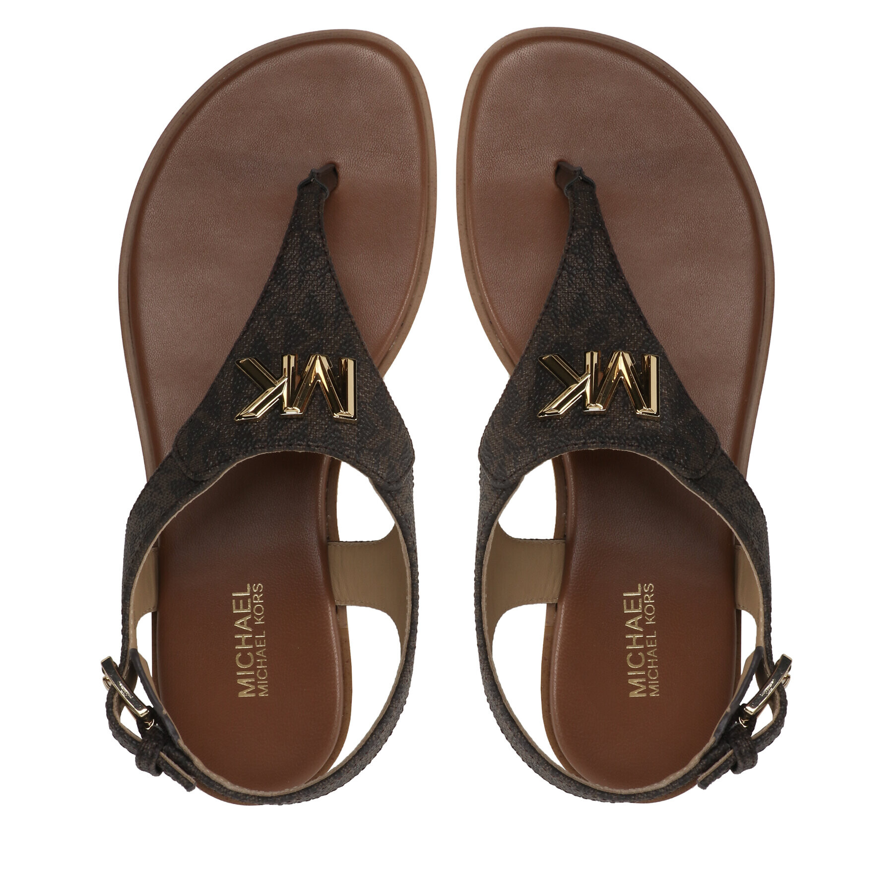 MICHAEL Michael Kors Сандали Jilly Flat Sandal 40S2JLFAAB Кафяв - Pepit.bg