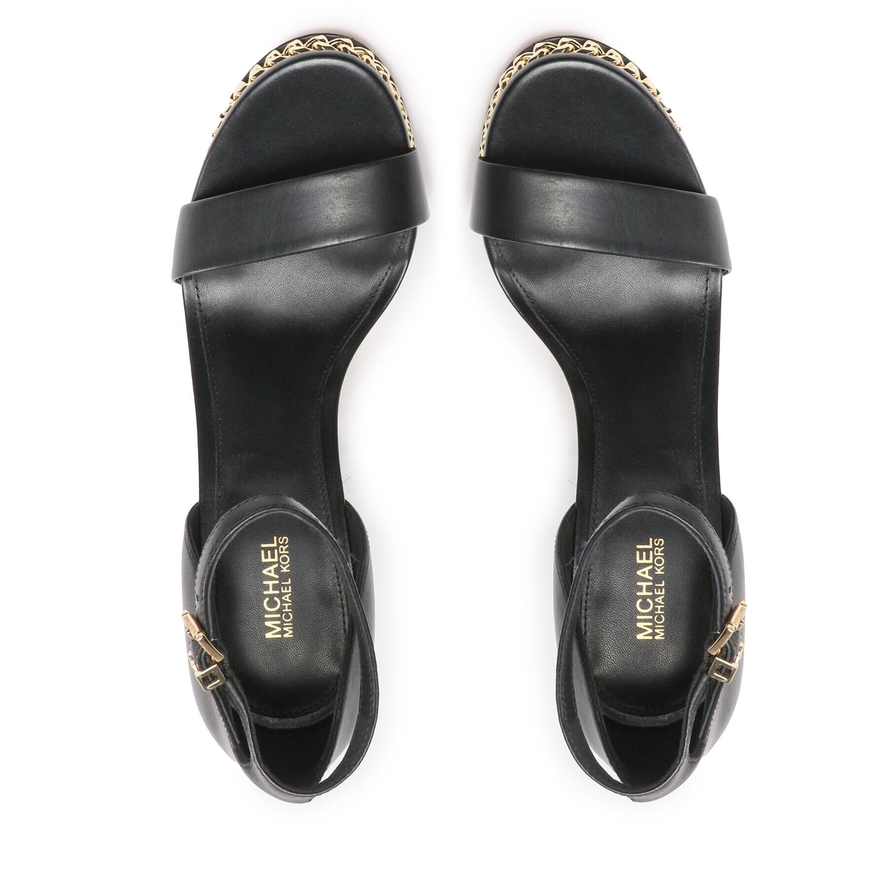 MICHAEL Michael Kors Сандали Jordyn Chain Platform 40F3JOHS2L Черен - Pepit.bg