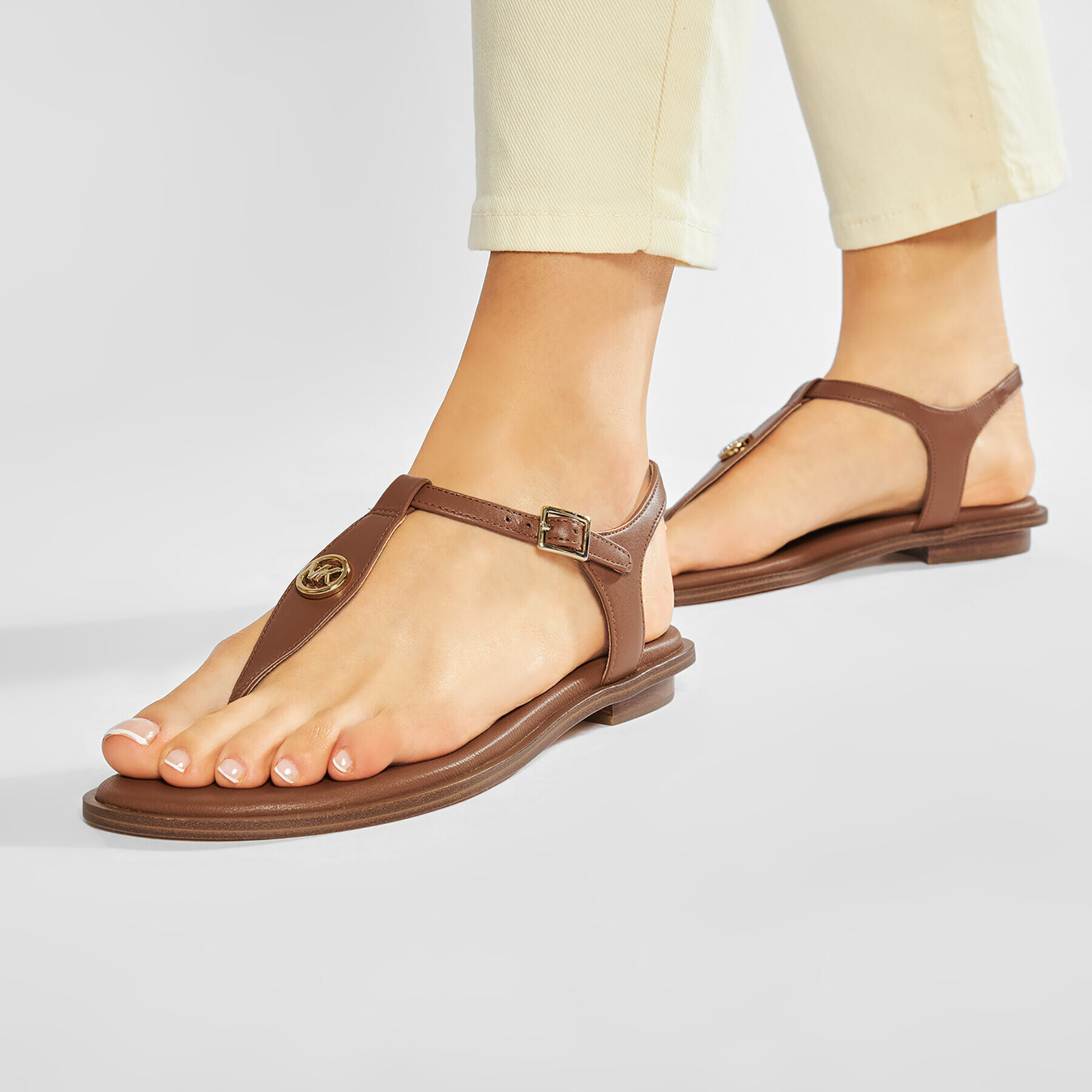 MICHAEL Michael Kors Сандали Mallory Thong 40S1MAFA2L Кафяв - Pepit.bg