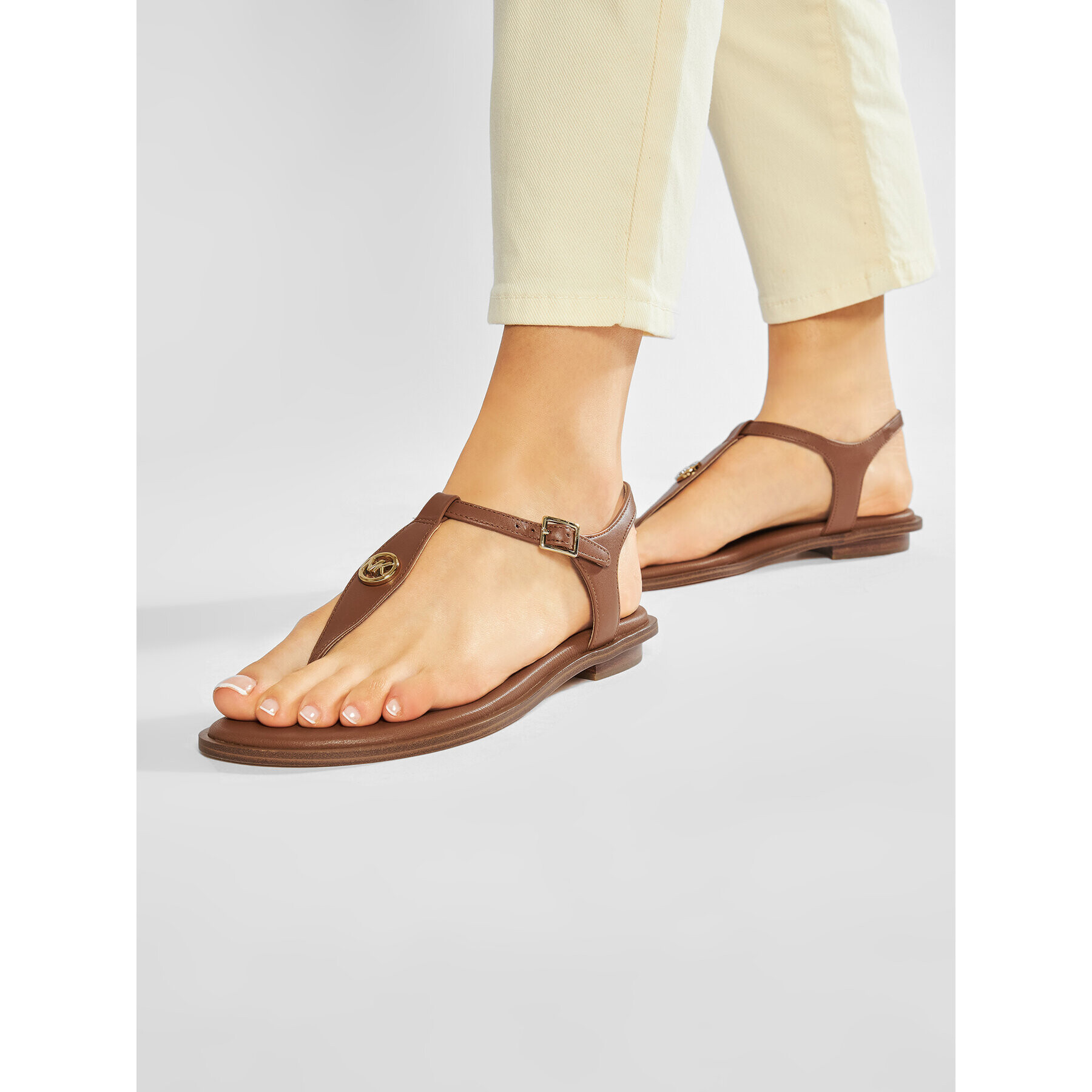 MICHAEL Michael Kors Сандали Mallory Thong 40S1MAFA2L Кафяв - Pepit.bg