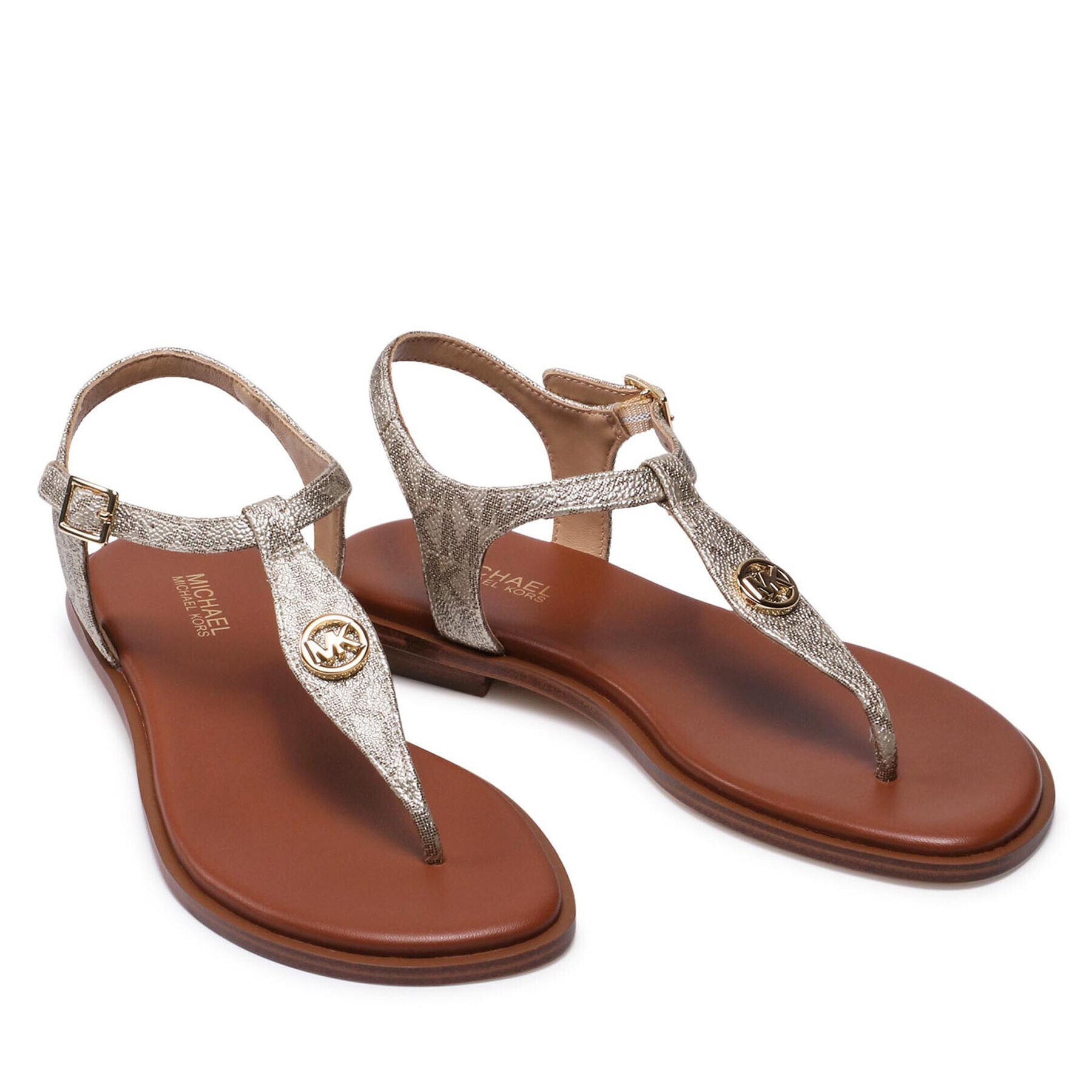 MICHAEL Michael Kors Сандали Mallory Thong 40T1MAFA3B Златист - Pepit.bg