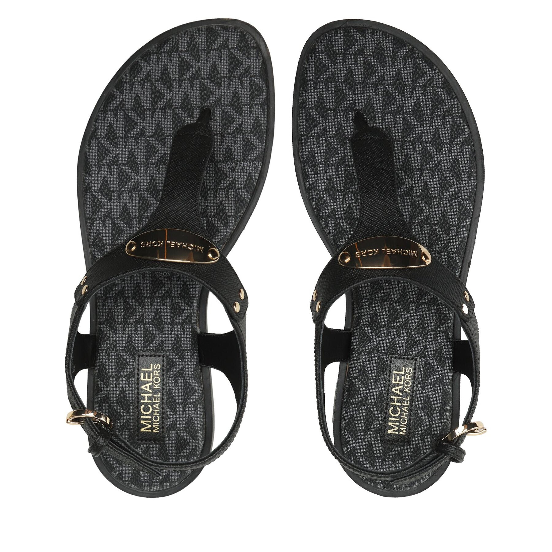 MICHAEL Michael Kors Сандали Mk Plate Thong 40R3MKFA2L Черен - Pepit.bg
