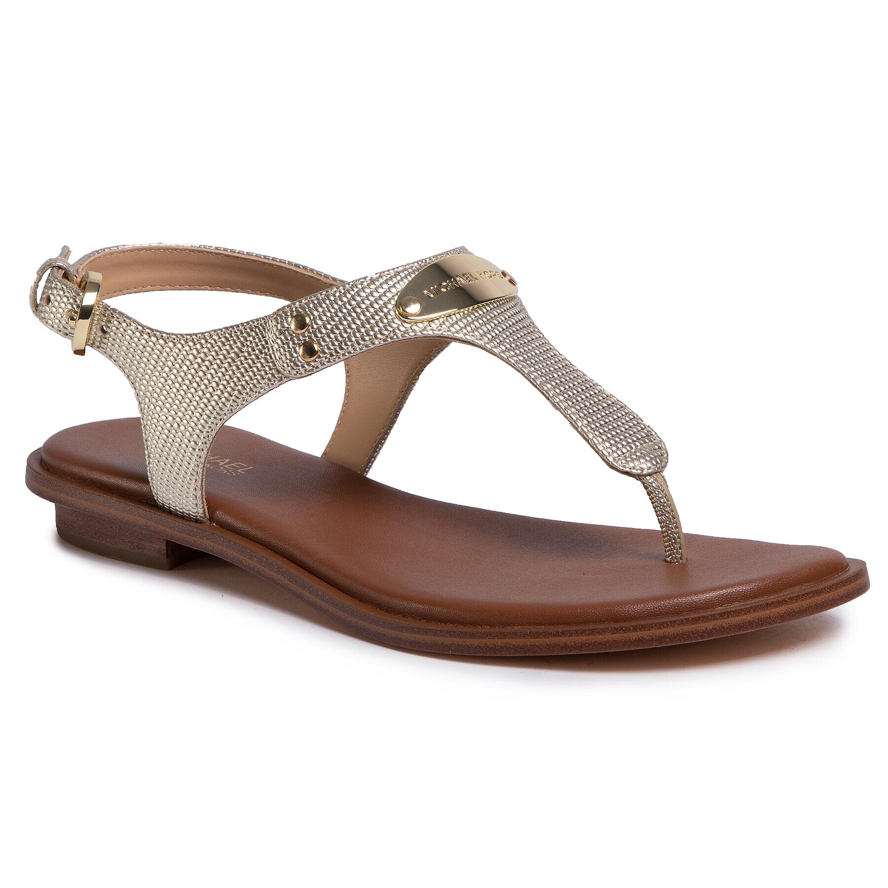 MICHAEL Michael Kors Сандали Mk Plate Thong 40R4MKFA1M Златист - Pepit.bg