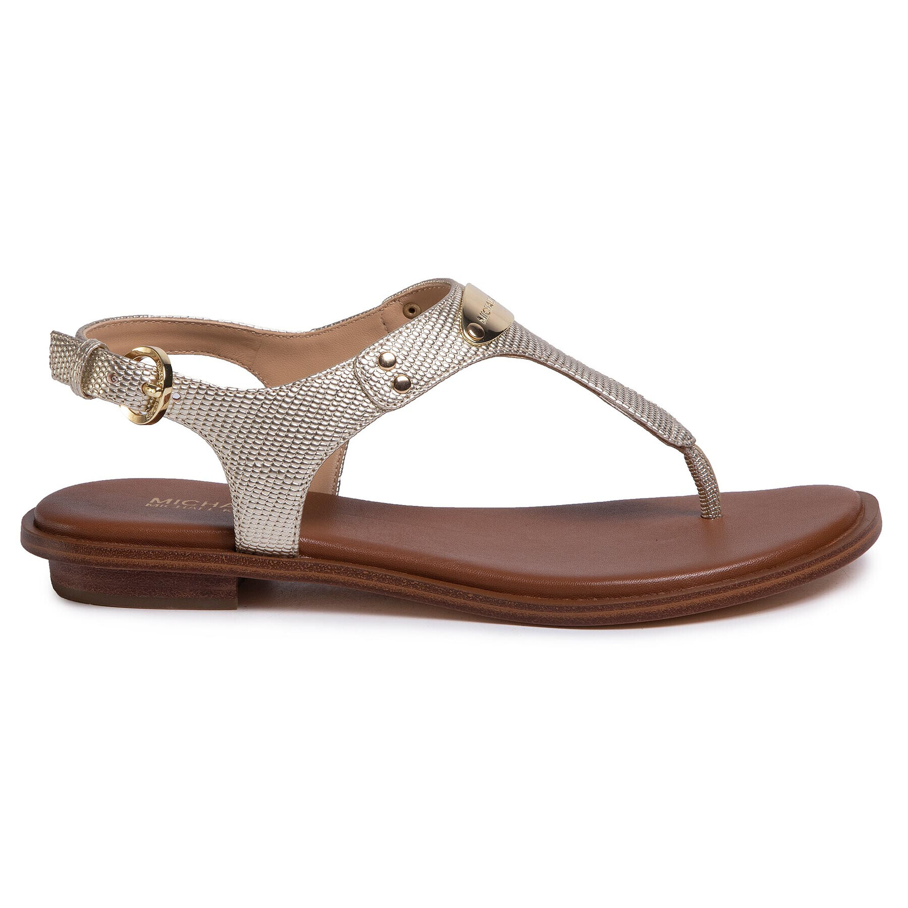 MICHAEL Michael Kors Сандали Mk Plate Thong 40R4MKFA1M Златист - Pepit.bg