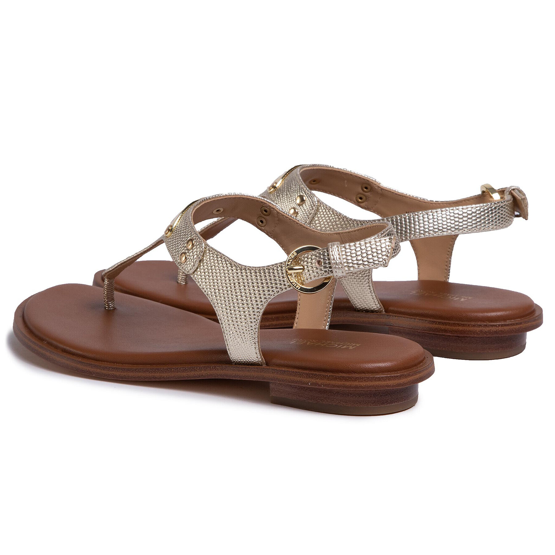 MICHAEL Michael Kors Сандали Mk Plate Thong 40R4MKFA1M Златист - Pepit.bg