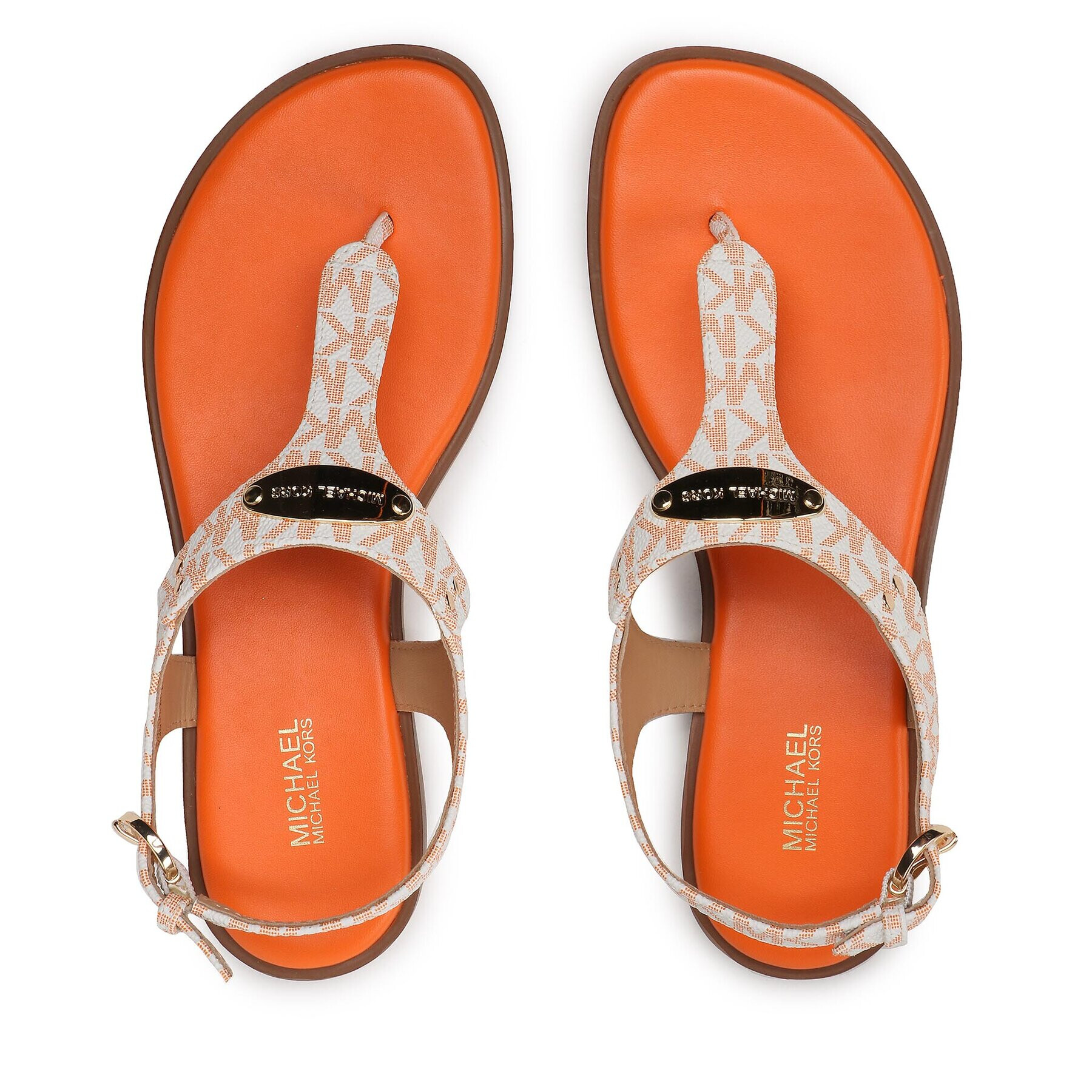 MICHAEL Michael Kors Сандали Mk Plate Thong 40R5MKFA1B Бял - Pepit.bg