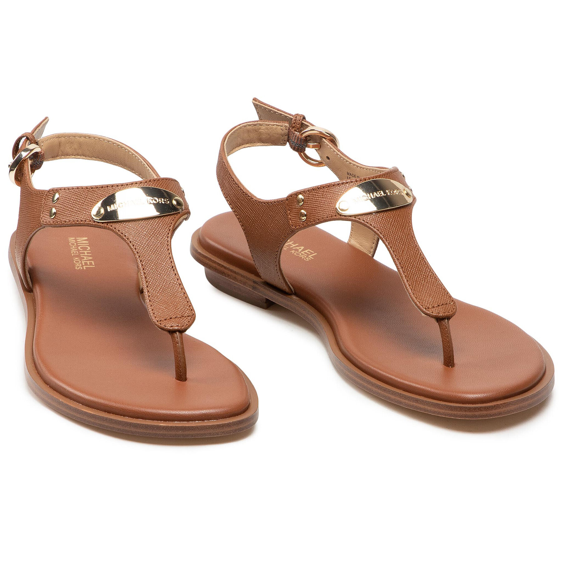 MICHAEL Michael Kors Сандали Mk Plate Thong 40U2MKFA1L Кафяв - Pepit.bg