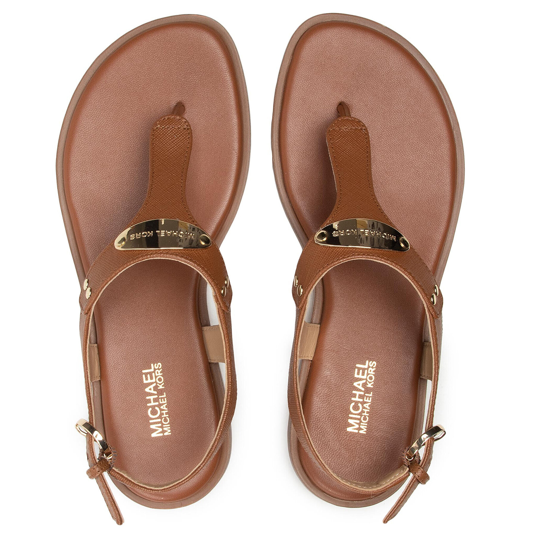 MICHAEL Michael Kors Сандали Mk Plate Thong 40U2MKFA1L Кафяв - Pepit.bg