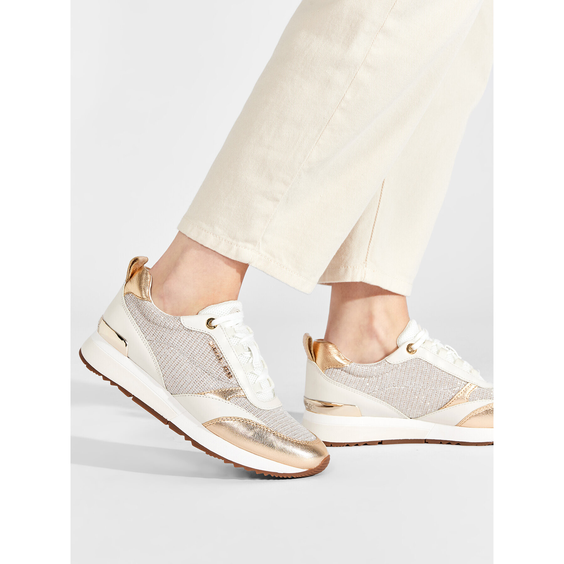 MICHAEL Michael Kors Сникърси Allie Stride Trainer 43S2ALFS3D Златист - Pepit.bg