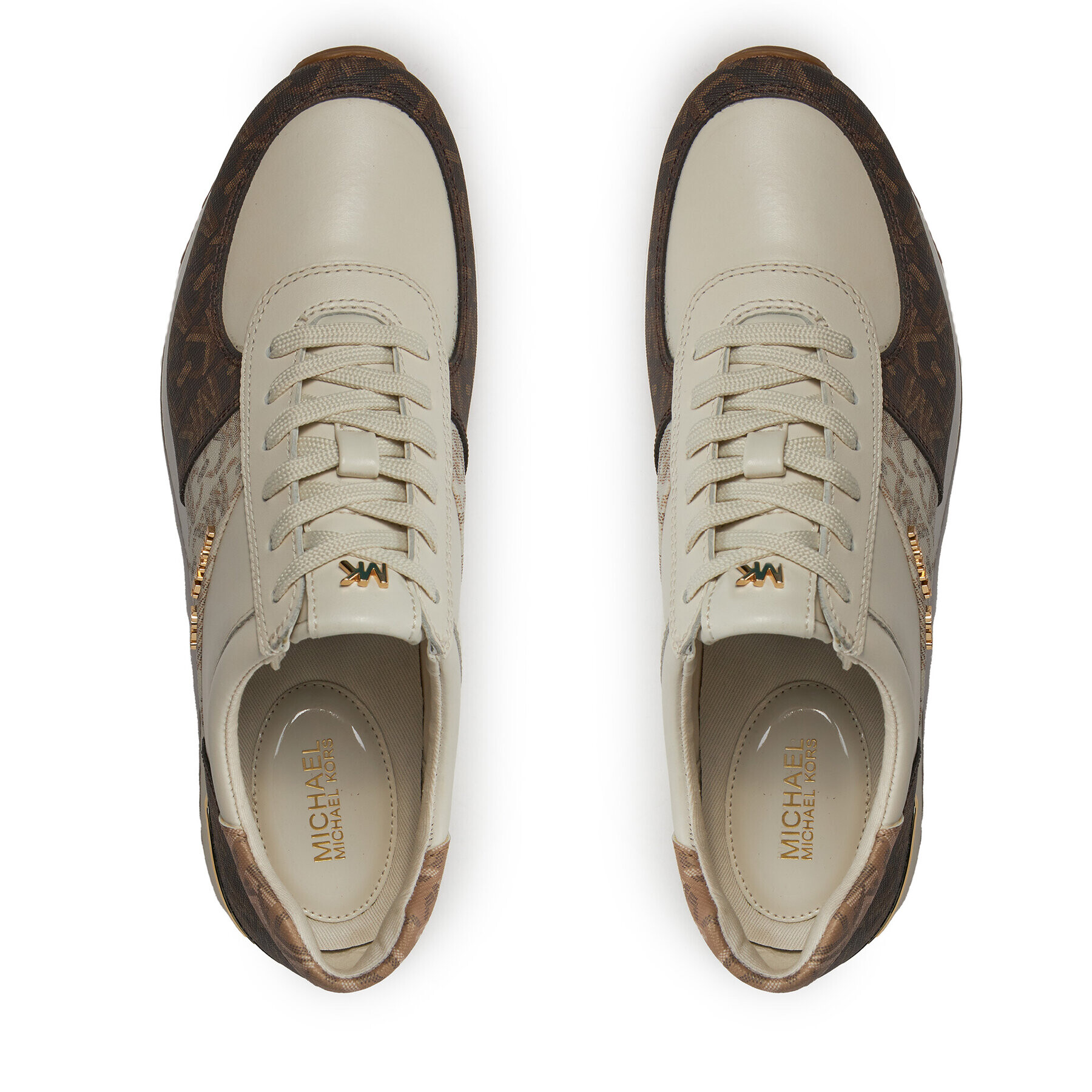 MICHAEL Michael Kors Сникърси Allie Trainer 43H3ALFS1B Бежов - Pepit.bg