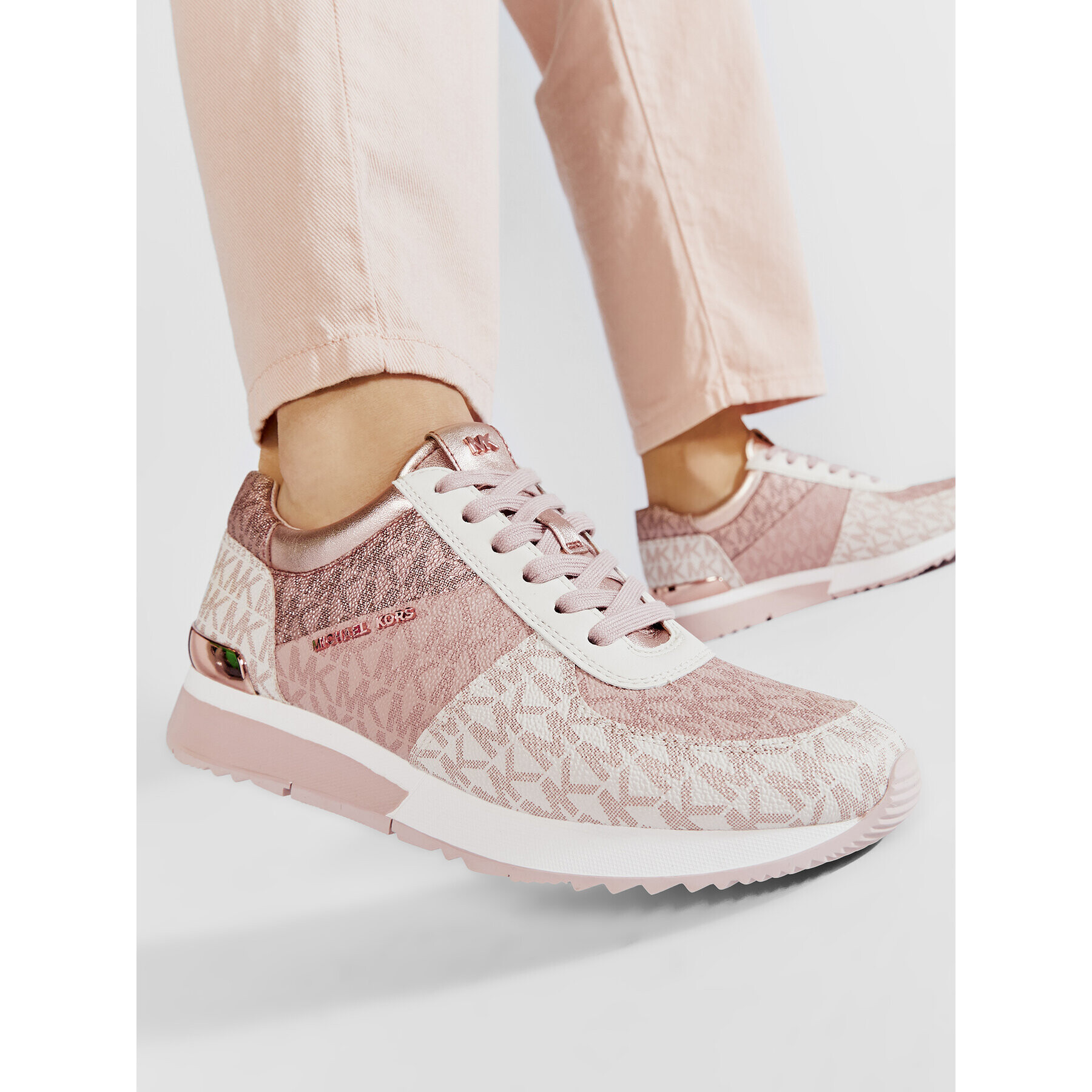 MICHAEL Michael Kors Сникърси Allie Trainer 43R2ALFS2B Розов - Pepit.bg