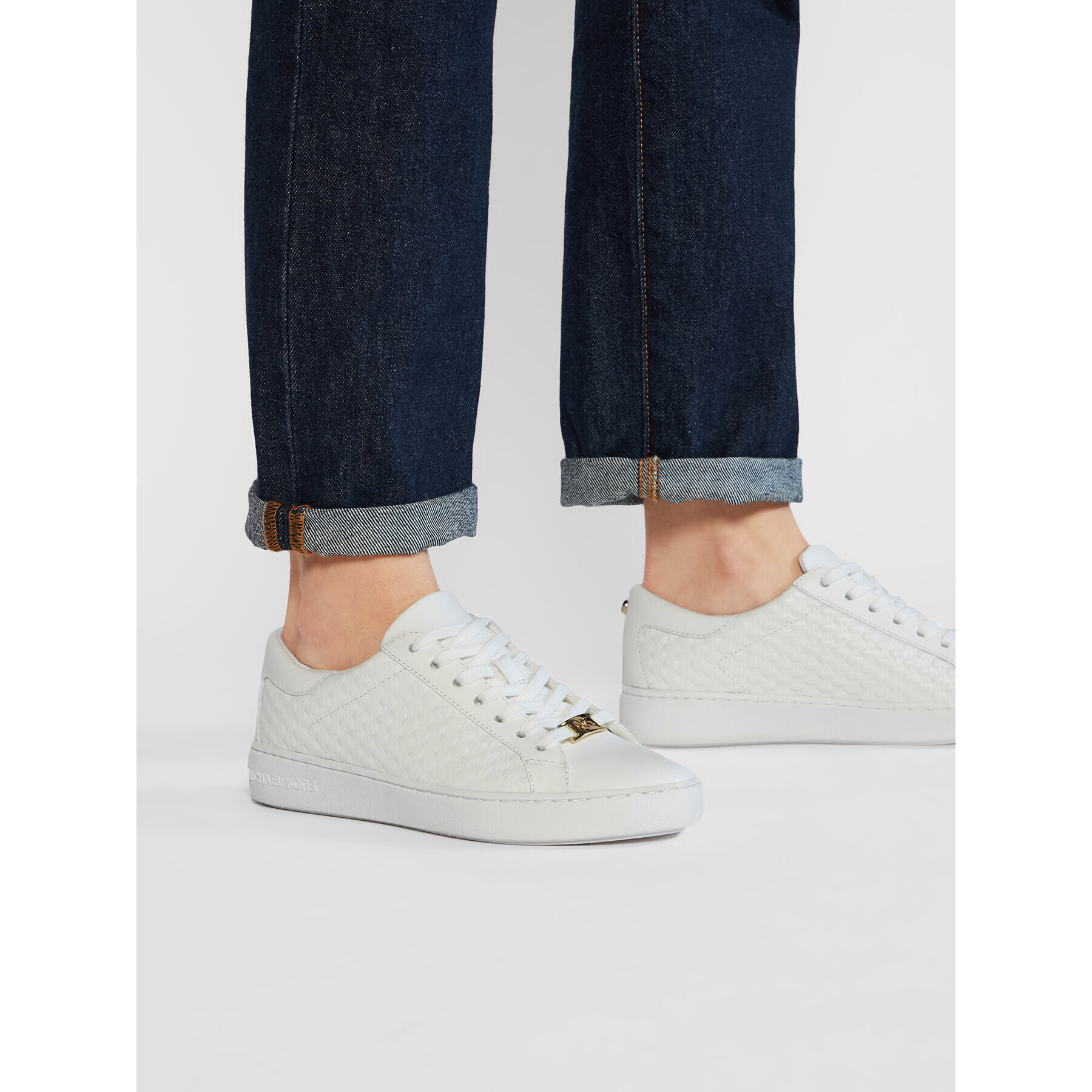 MICHAEL Michael Kors Сникърси Colby Sneaker 43R5COFP2L Бял - Pepit.bg