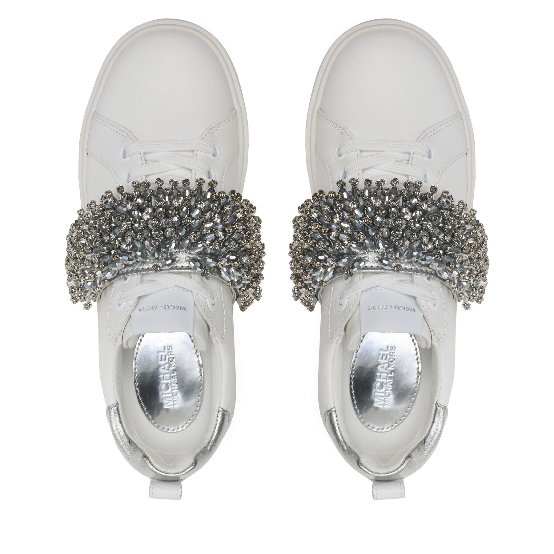 MICHAEL Michael Kors Сникърси Emmett Strap Lace Up 43S3EMFS3L Бял - Pepit.bg