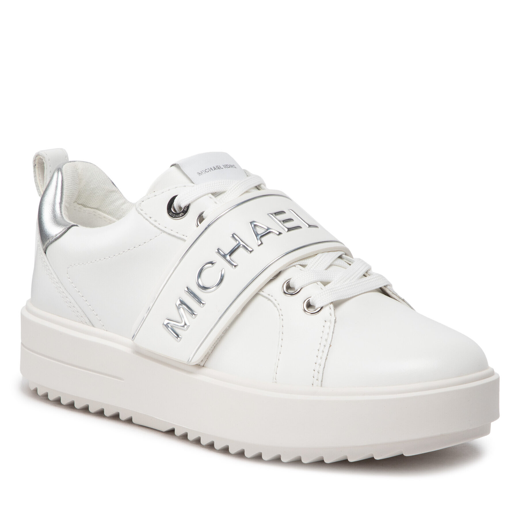 MICHAEL Michael Kors Сникърси Emmett Strap Lace Up 43T2ETFS4L Бял - Pepit.bg