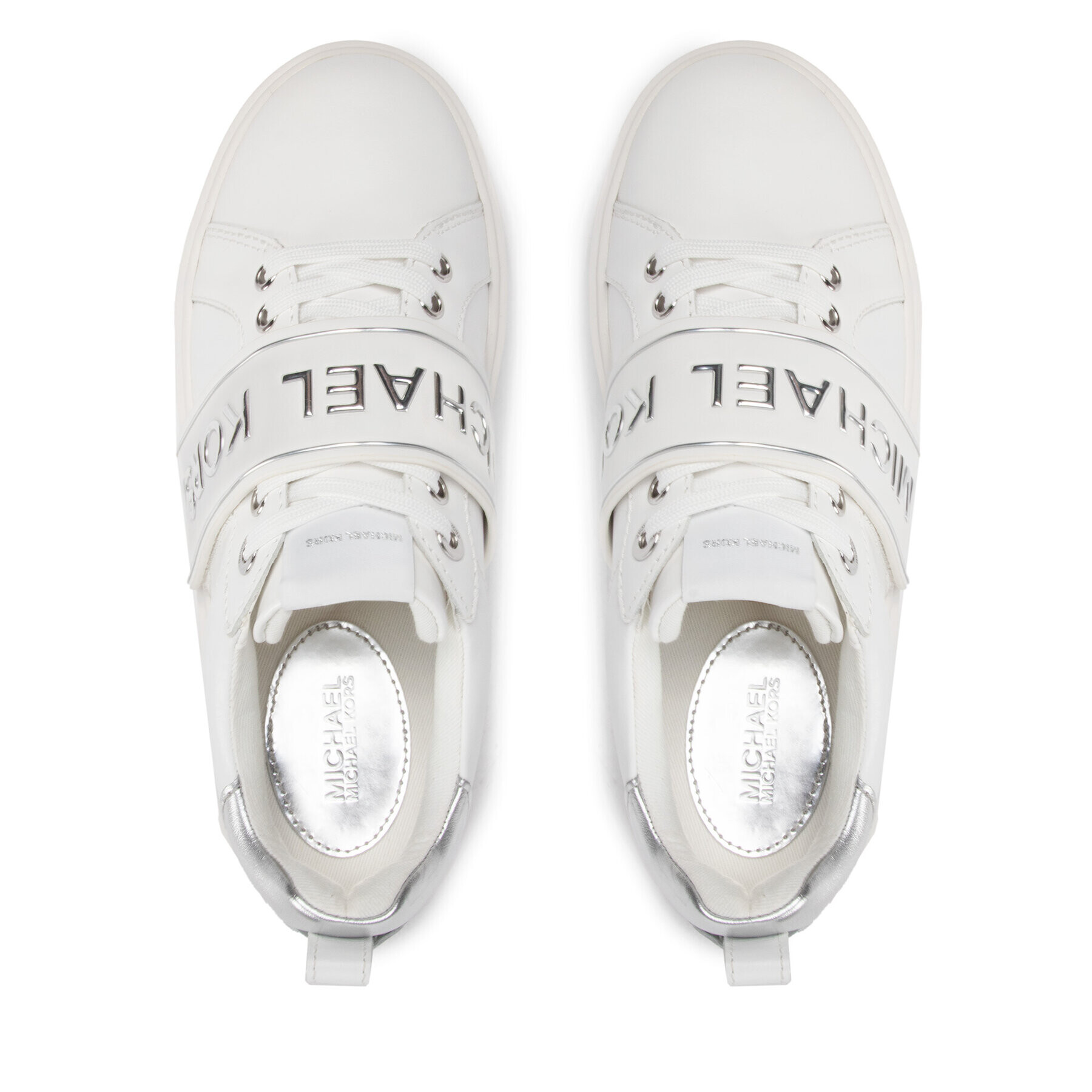 MICHAEL Michael Kors Сникърси Emmett Strap Lace Up 43T2ETFS4L Бял - Pepit.bg