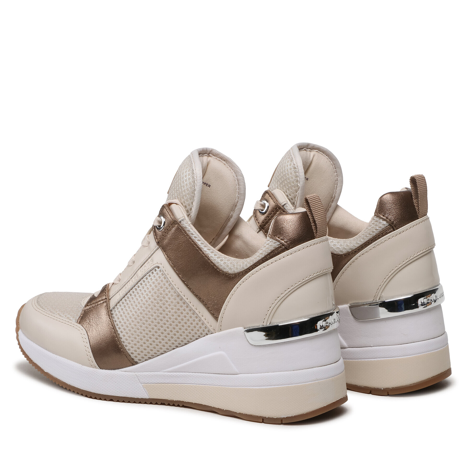 MICHAEL Michael Kors Сникърси Georgie Trainer 43F3GEFS3D Екрю - Pepit.bg