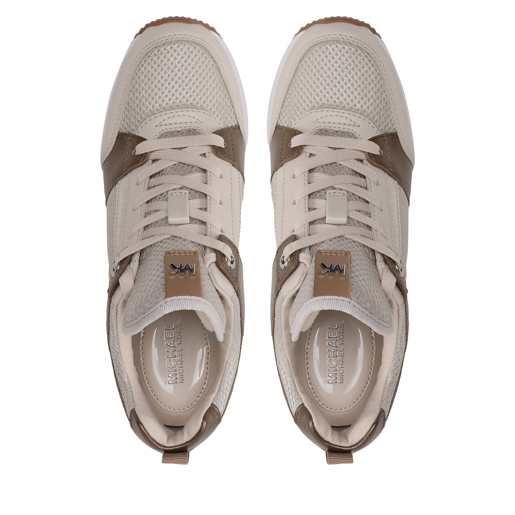 MICHAEL Michael Kors Сникърси Georgie Trainer 43F3GEFS3D Екрю - Pepit.bg