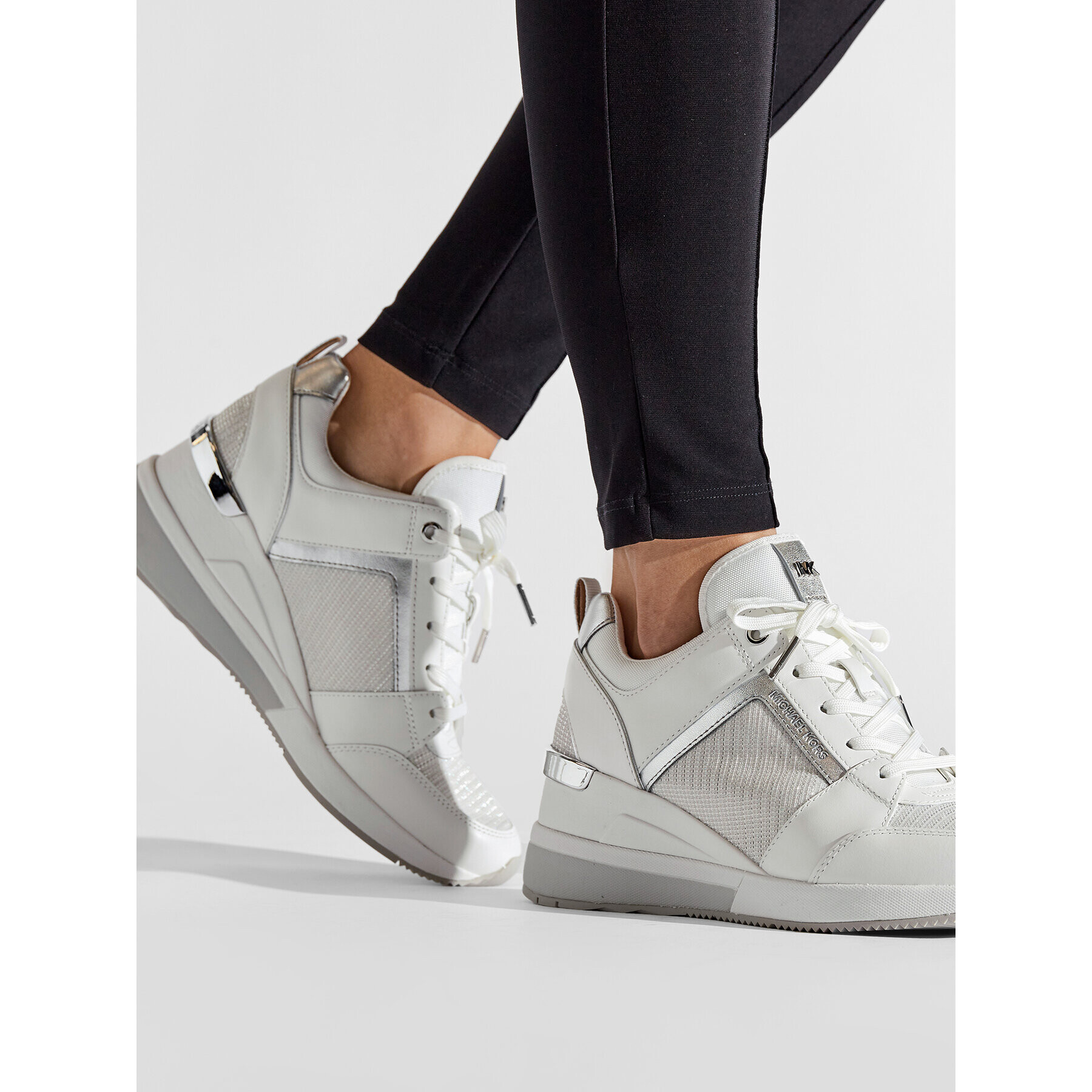 MICHAEL Michael Kors Сникърси Georgie Trainer 43S2GEFS6D Бял - Pepit.bg