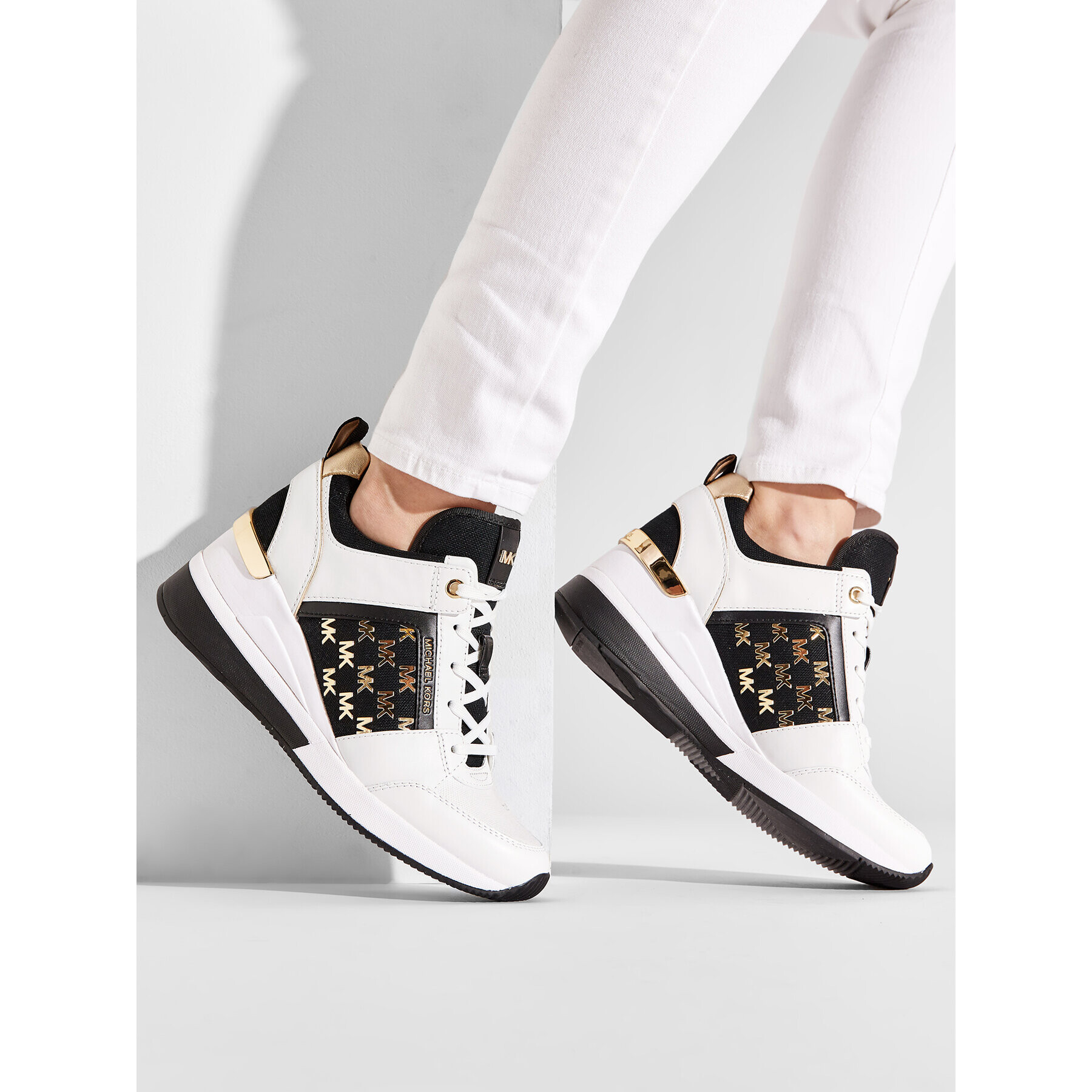 MICHAEL Michael Kors Сникърси Georgie Trainer 43T2GEFS3D Бял - Pepit.bg