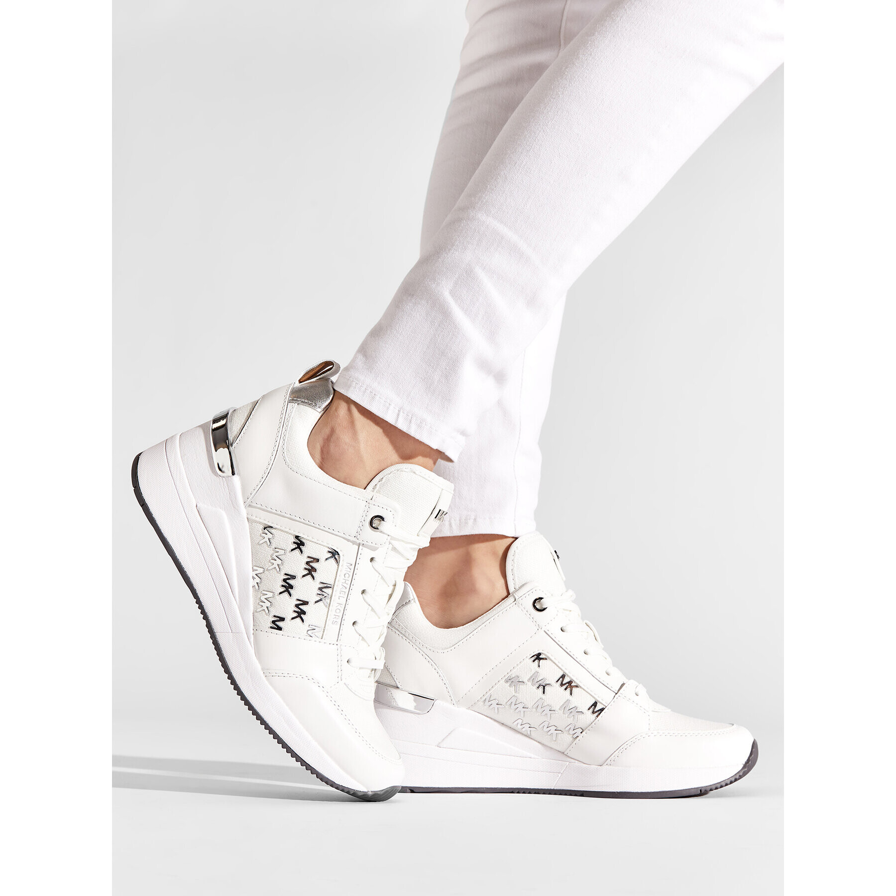 MICHAEL Michael Kors Сникърси Georgie Trainer 43T2GEFS3D Бял - Pepit.bg