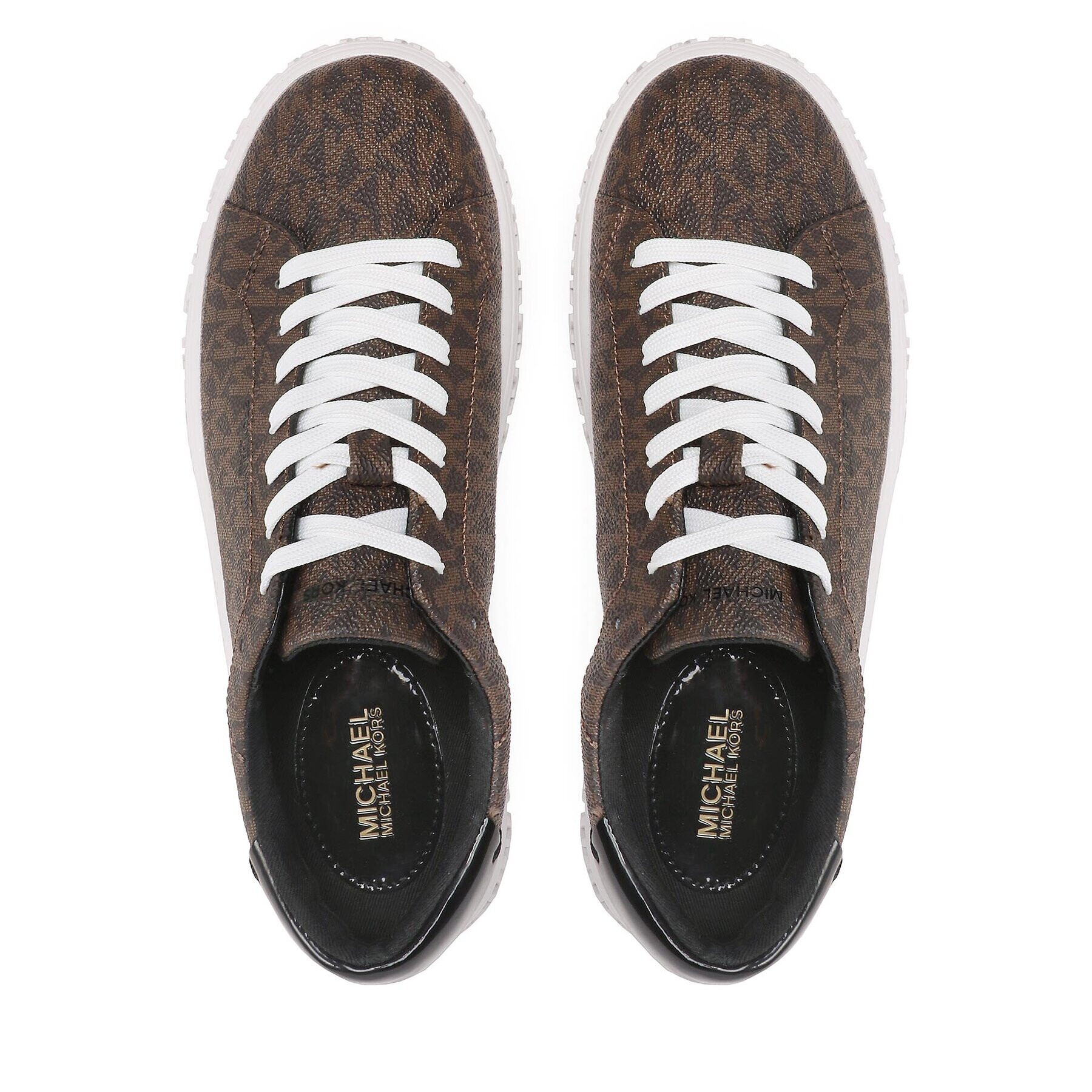 MICHAEL Michael Kors Сникърси Glove Lace Up 43F2GVFS2B Кафяв - Pepit.bg