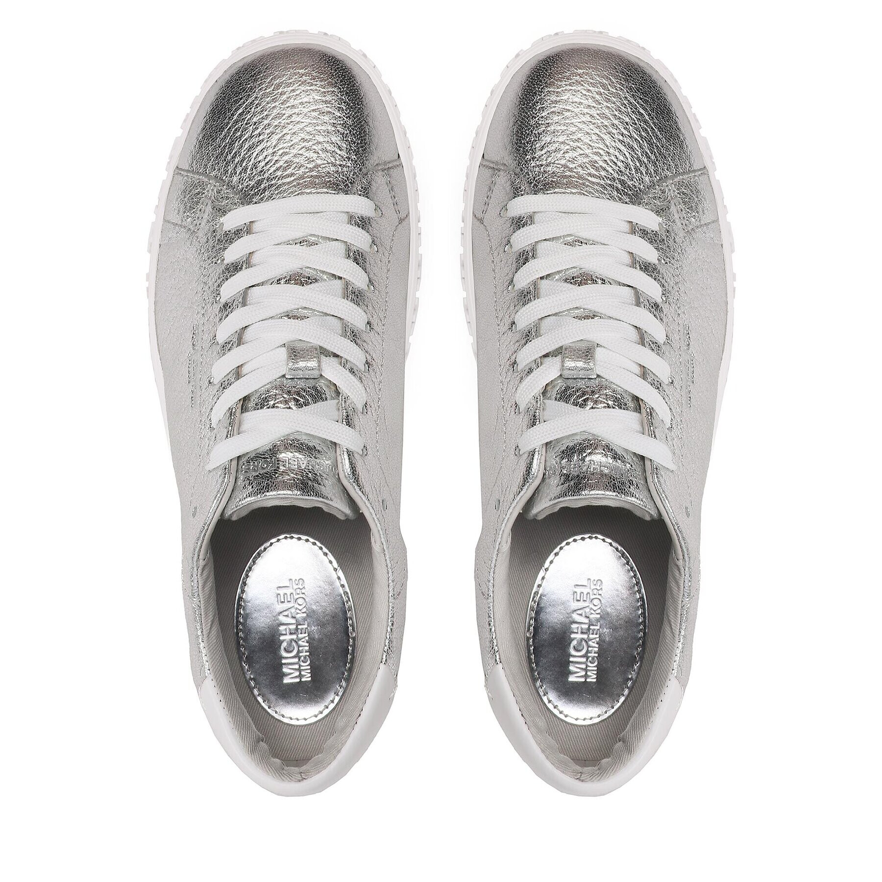 MICHAEL Michael Kors Сникърси Grove Lace Up 43F2GVFS8L Сребрист - Pepit.bg