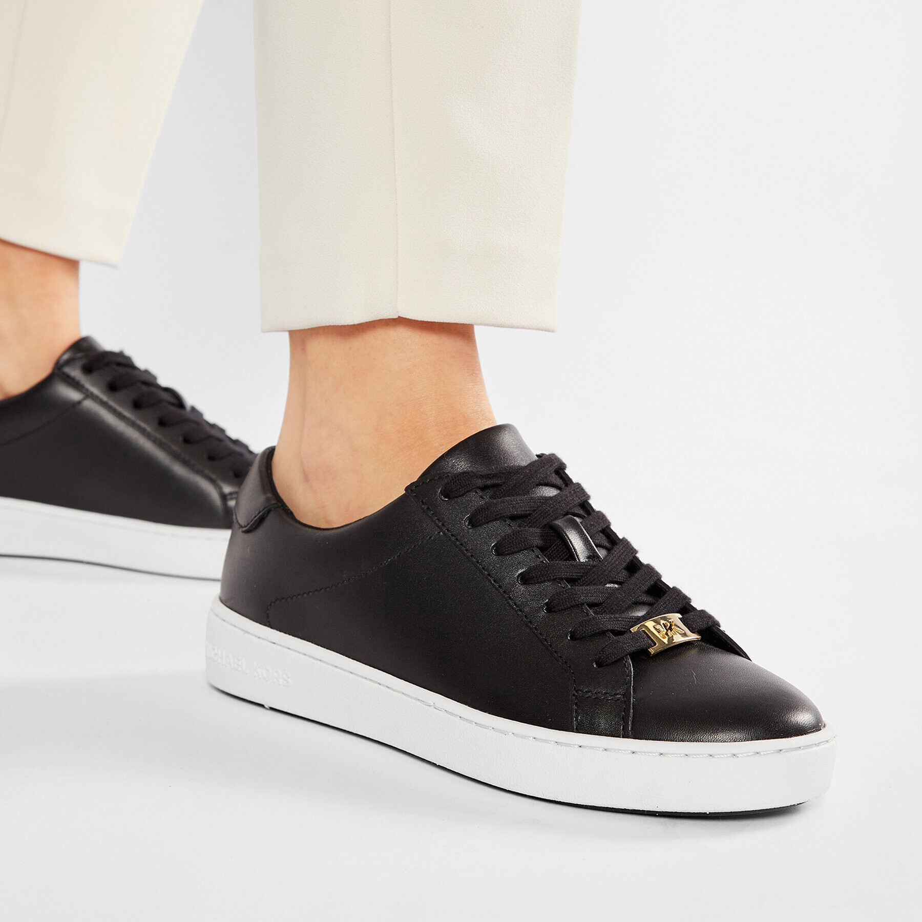 MICHAEL Michael Kors Сникърси Irving Lace Up 43T9IRFS4L Черен - Pepit.bg