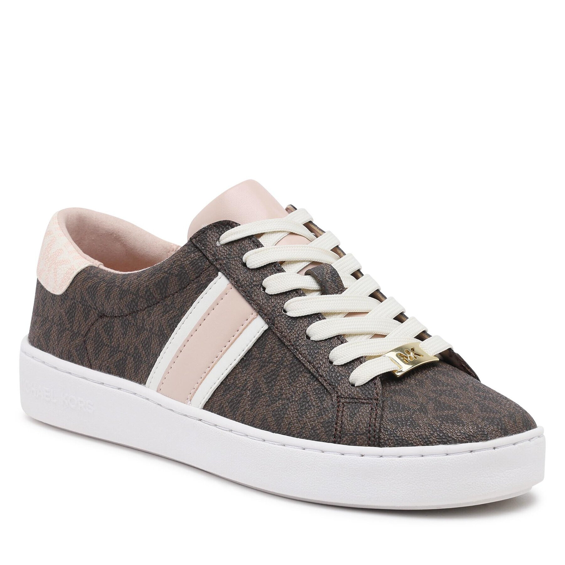 MICHAEL Michael Kors Сникърси Irving Stripe Lace Up 43F3IRFS1B Кафяв - Pepit.bg