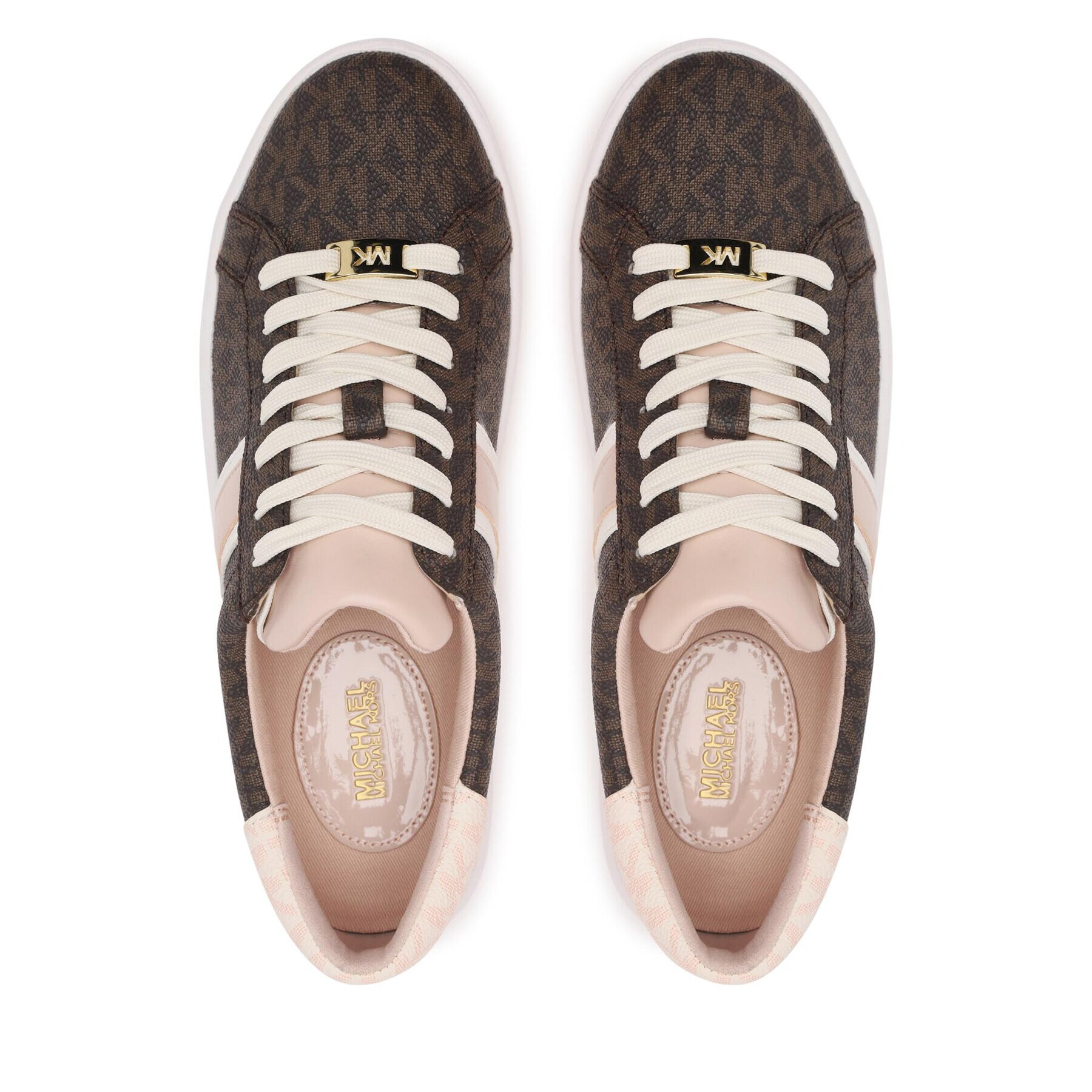 MICHAEL Michael Kors Сникърси Irving Stripe Lace Up 43F3IRFS1B Кафяв - Pepit.bg