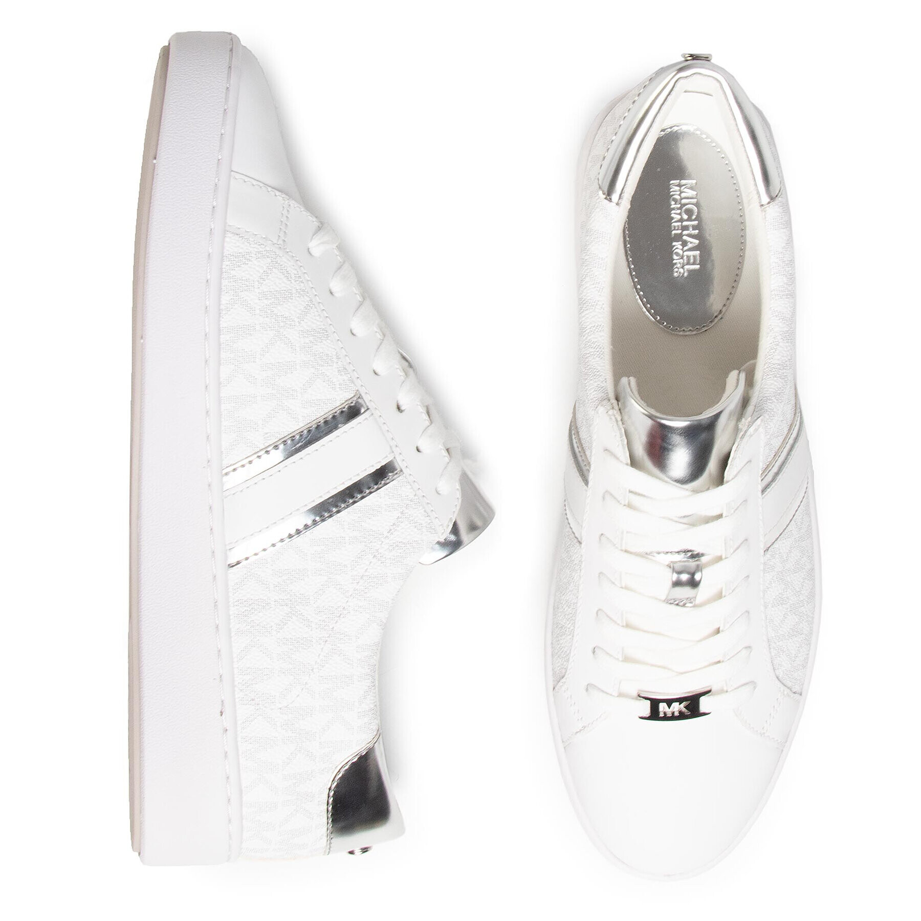 MICHAEL Michael Kors Сникърси Irving Stripe Lace Up 43S0IRFS2B Бял - Pepit.bg