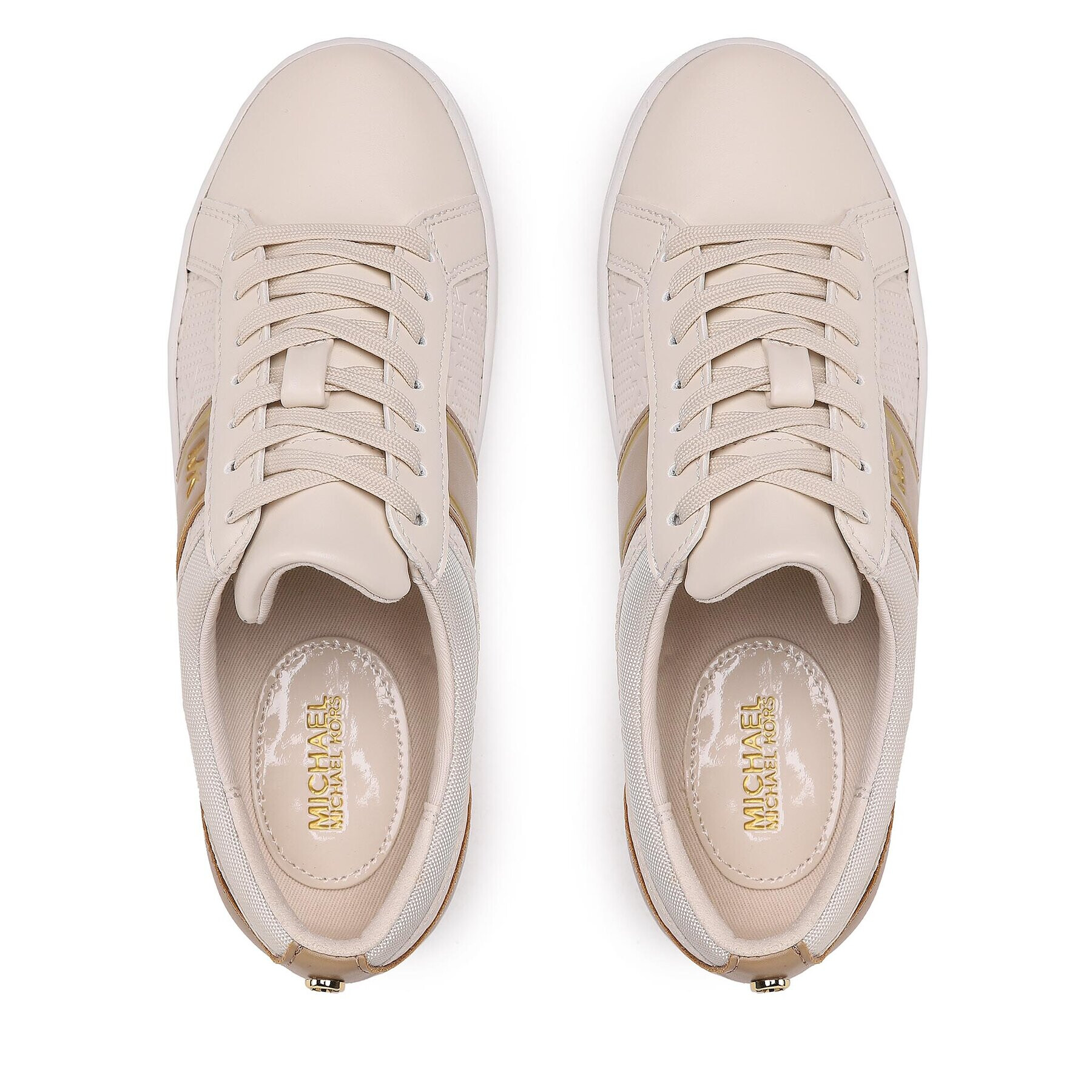 MICHAEL Michael Kors Сникърси Juno Stripe Lace Up 43S3JUFSAB Бежов - Pepit.bg