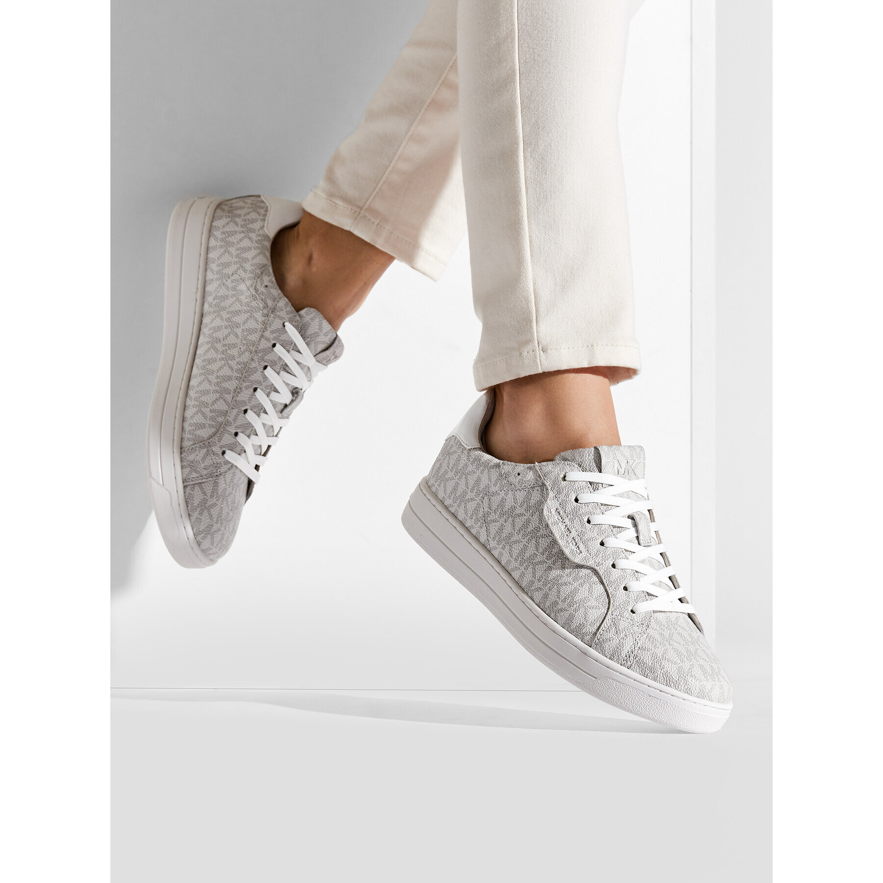 MICHAEL Michael Kors Сникърси Keating Lace Up 43R2KEFS1B Сив - Pepit.bg