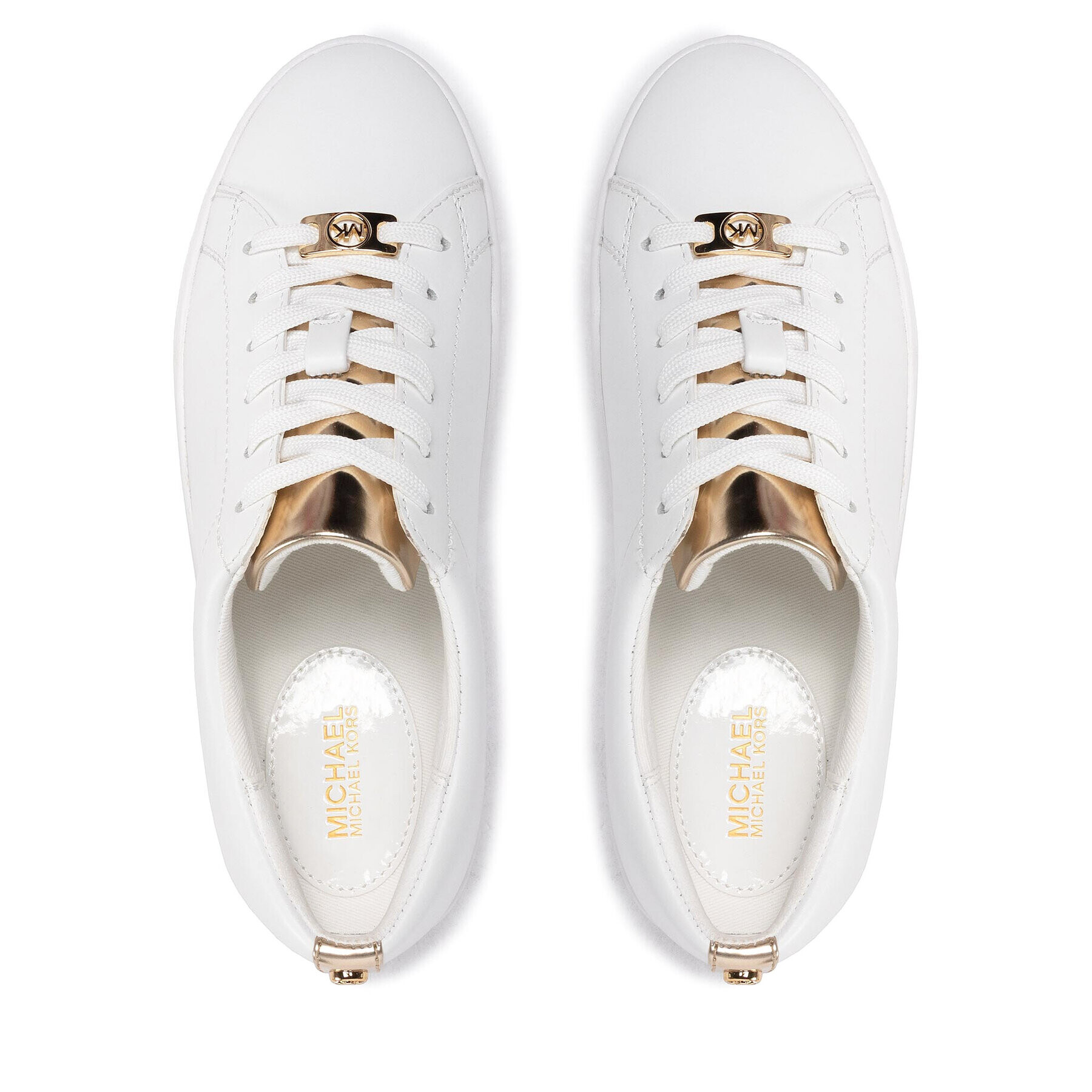 MICHAEL Michael Kors Сникърси Keaton Lace Up 43T2KTFS4L Бял - Pepit.bg