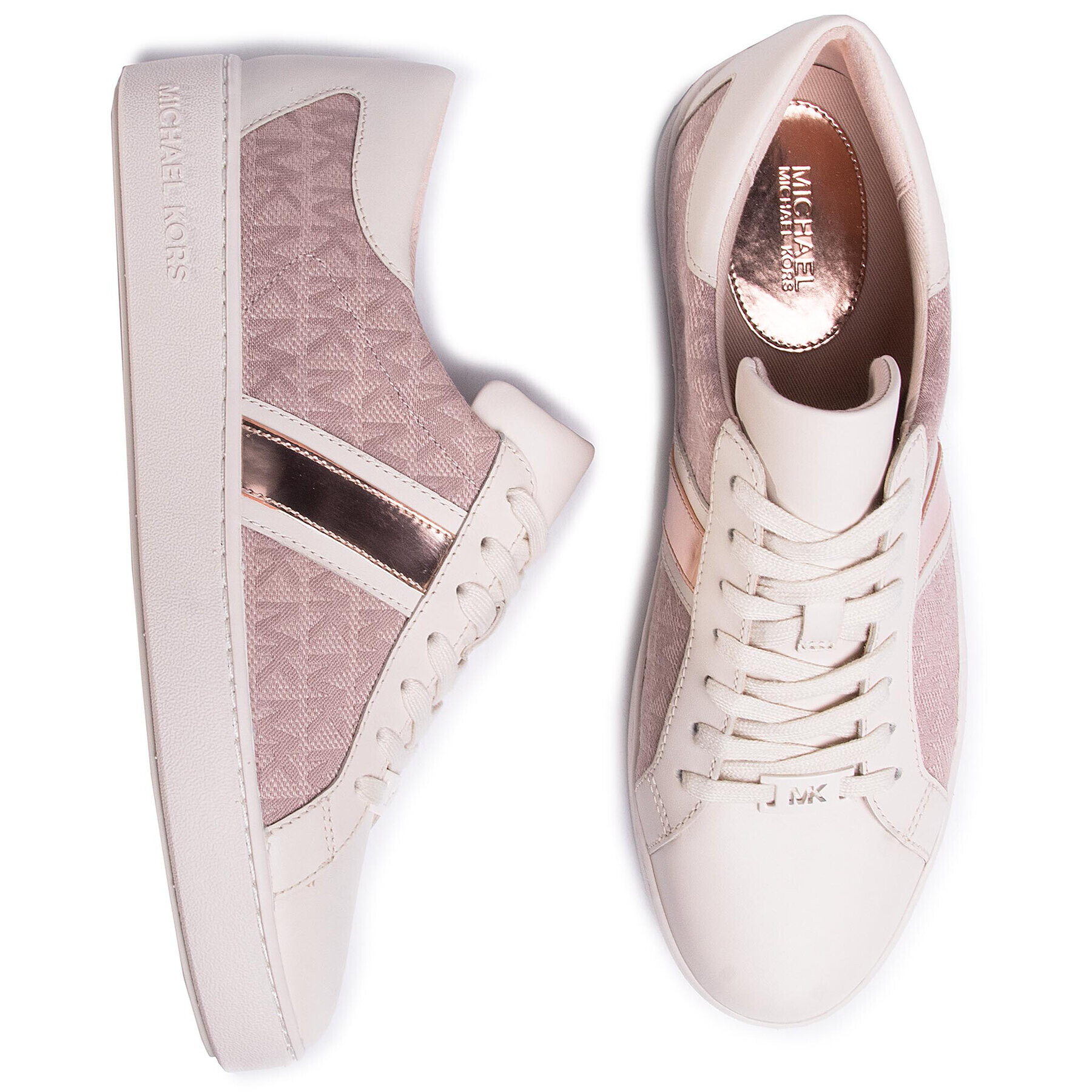MICHAEL Michael Kors Сникърси Keaton Stripe Sneaker 43S0KTFS2Y Розов - Pepit.bg